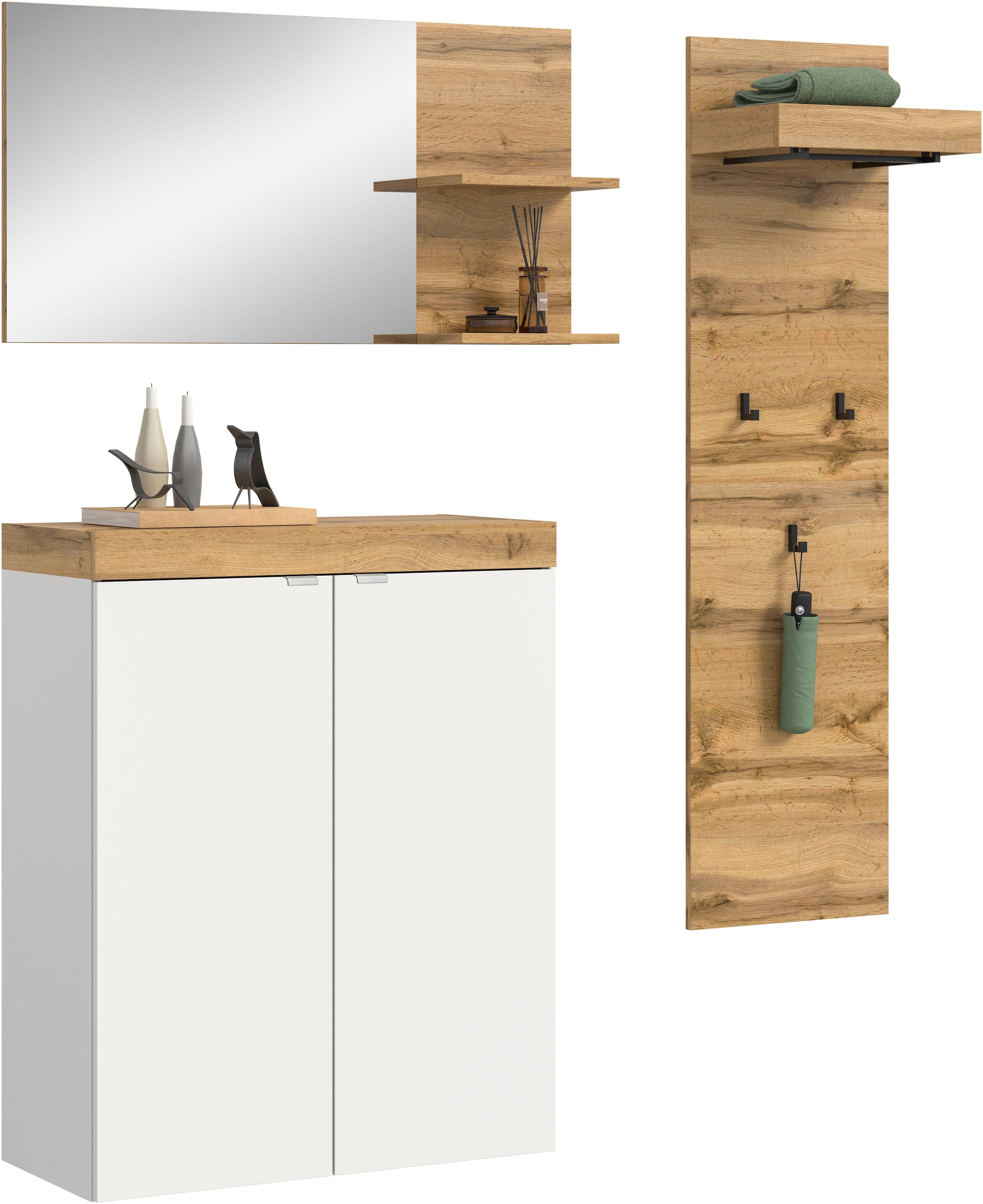 GOODproduct Garderoben-Set »MAMBO II, 3-teilig, hängend oder stehend montierbar« 3 Stk. tlg.