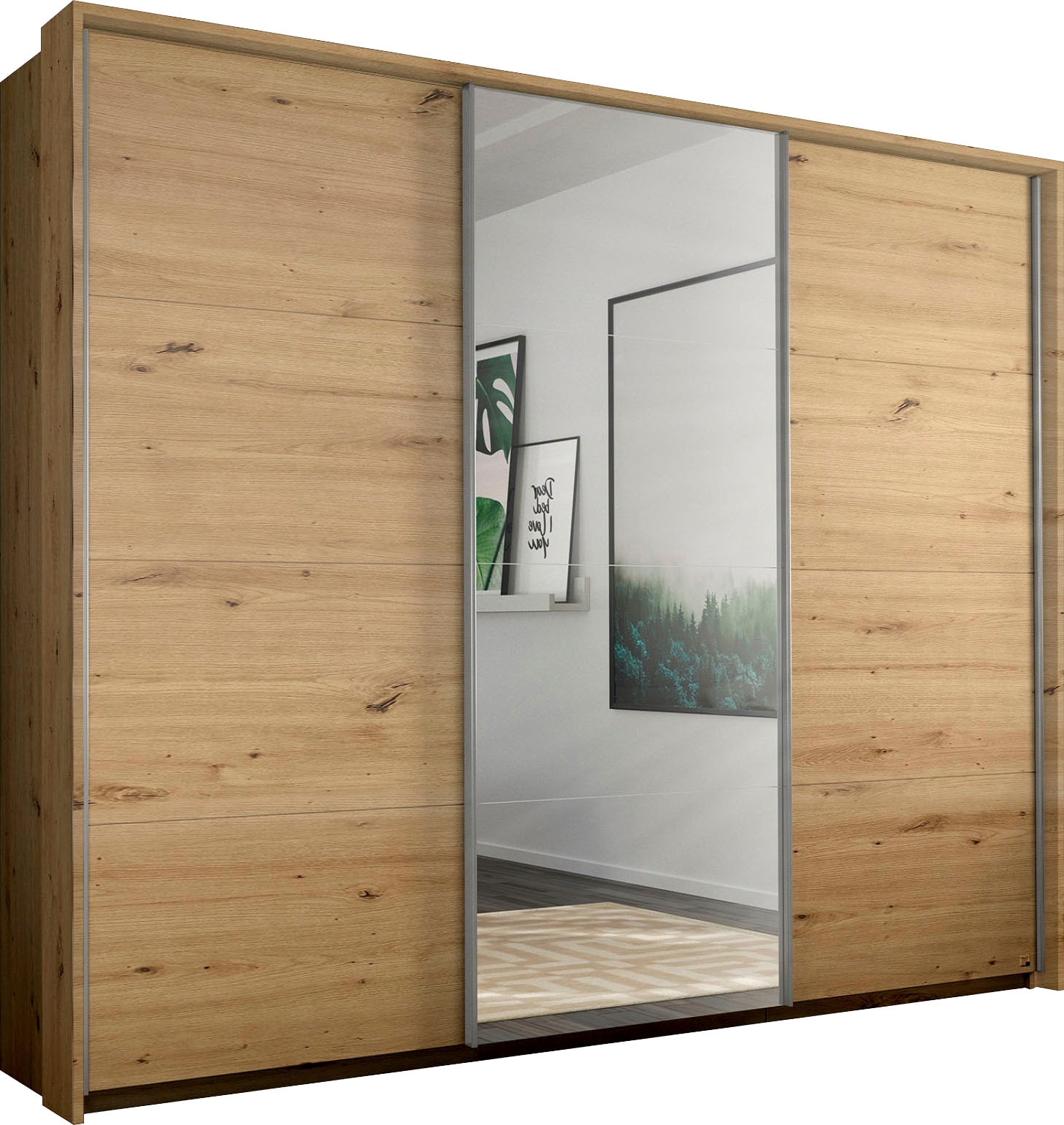 GOODproduct Kleiderschrank »Kleiderschrank Schrank Garderobe Wäscheschrank TOMA mit Passepartout« Breiten 211/278/323/368 cm, Höhen 214/233 cm inkl. Passepartout,  inkl. Regaleinsatz sowie zusätzlichen Einlegeböden MADE IN GERMANY