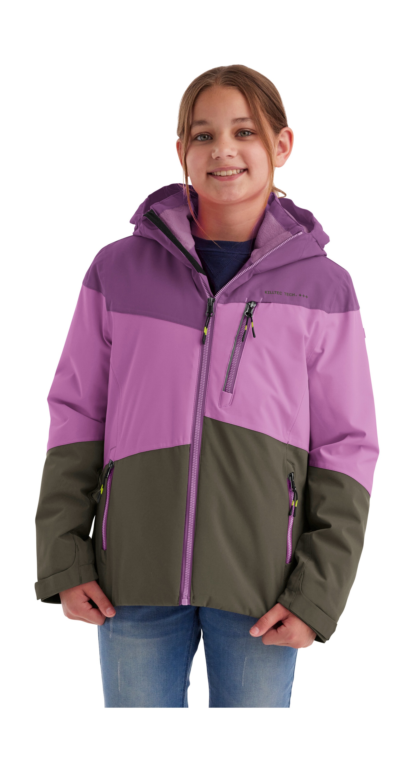 Image of Killtec Outdoorjacke "KOW 170 GRLS JCKT" Funktionsjacke mit Kapuze und Schneefang, wasserdicht