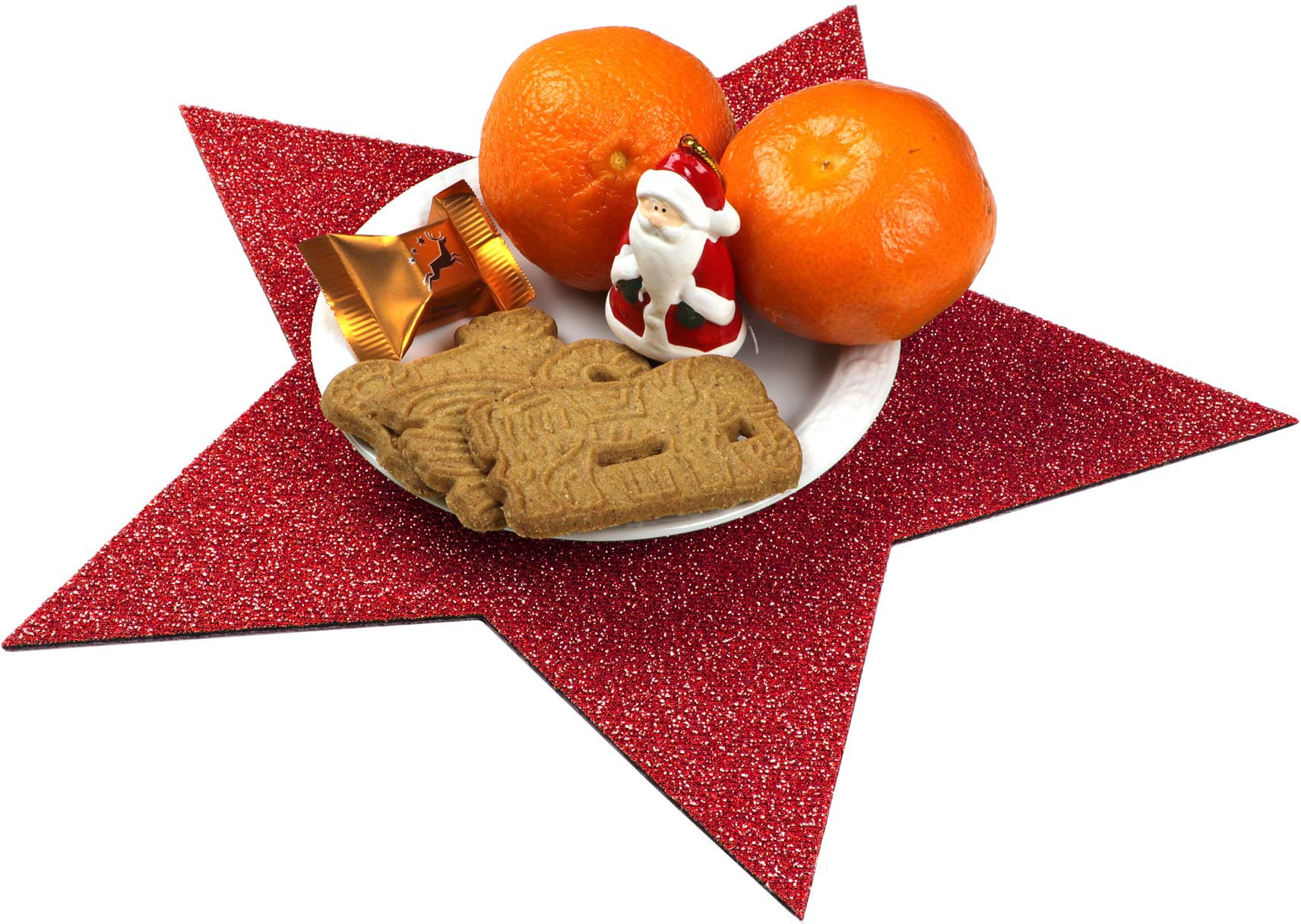 Primaflor-Ideen in Textil Platzset »Stern, Weihnachtsdeko rot«, (Set, 4 St.), auch ideal als Untersetzer oder Dekoration, Grösse 29,5 cm