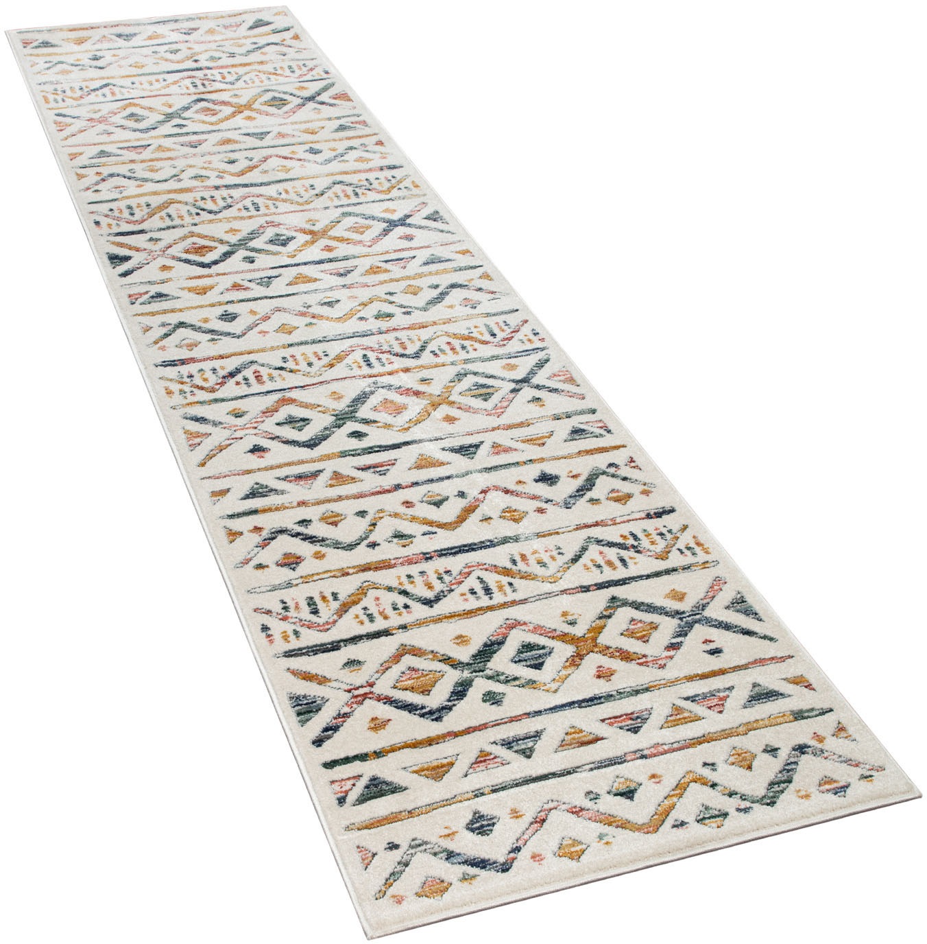 Image of Paco Home Läufer »Harnuba 767«, rechteckig, 9 mm Höhe, Teppich-Läufer, Kurzflor, Motiv Rauten, ideal im Flur & Schlafzimmer bei Ackermann Versand Schweiz