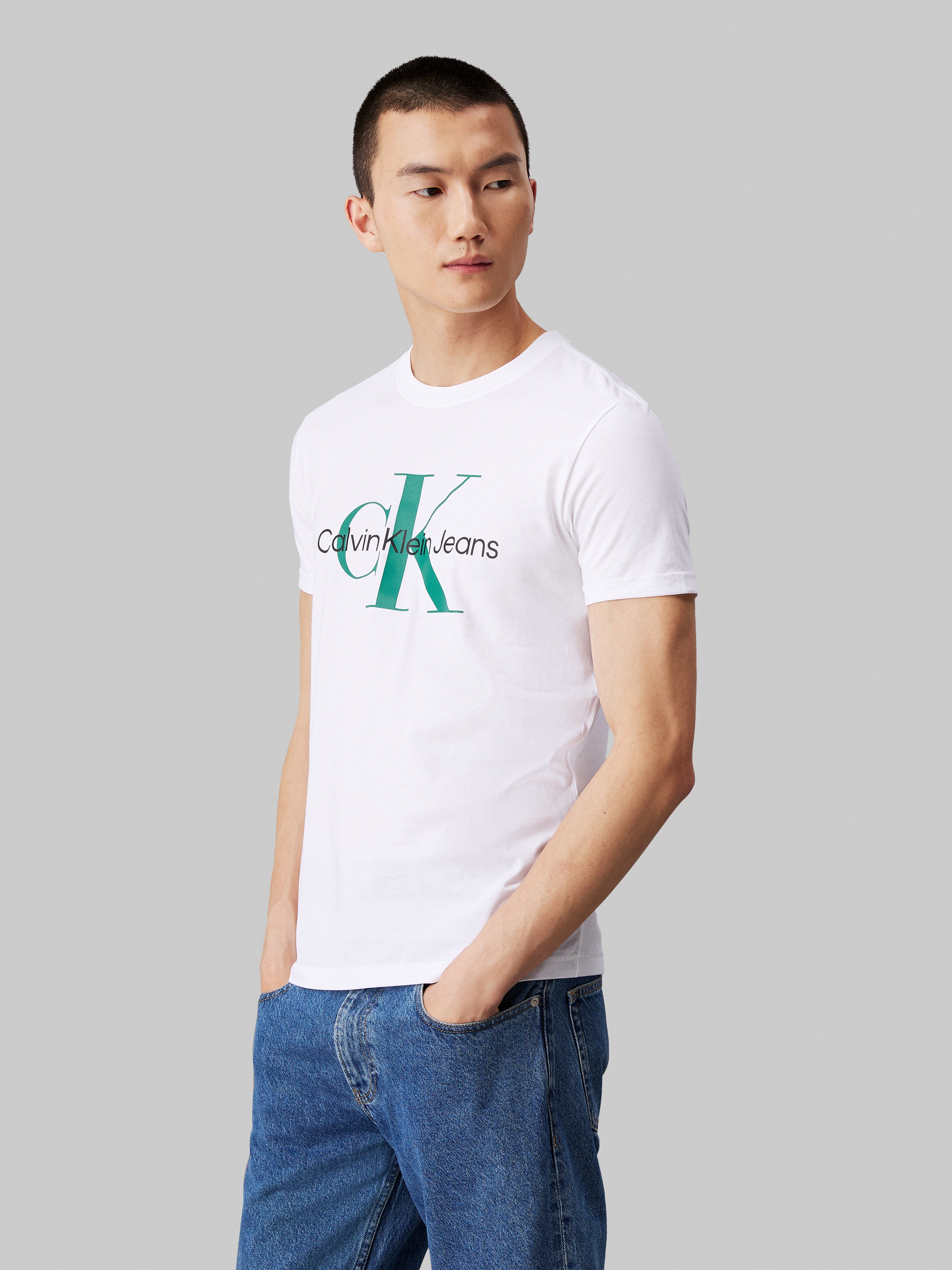 Calvin Klein Jeans T-Shirt »SEASONAL MONOLOGO TEE«, mit grossem Logodruck