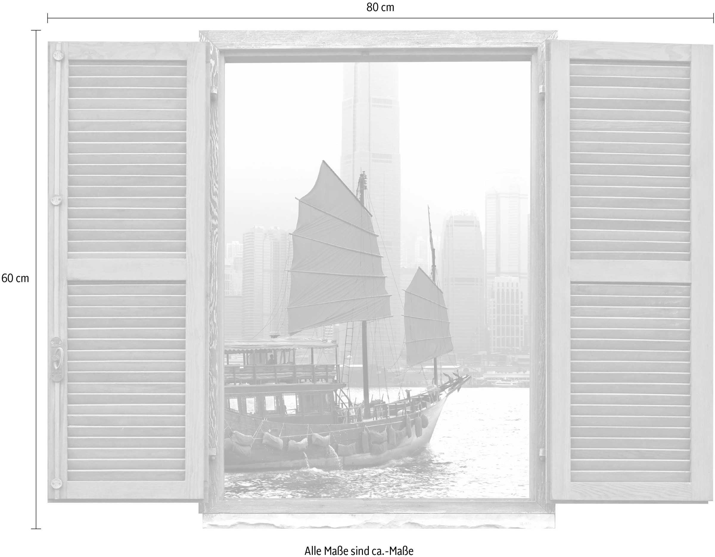 queence Autocollant mural »Piratenschiff« Wandsticker, Wandbild, selbstklebend, 3D, Fenster