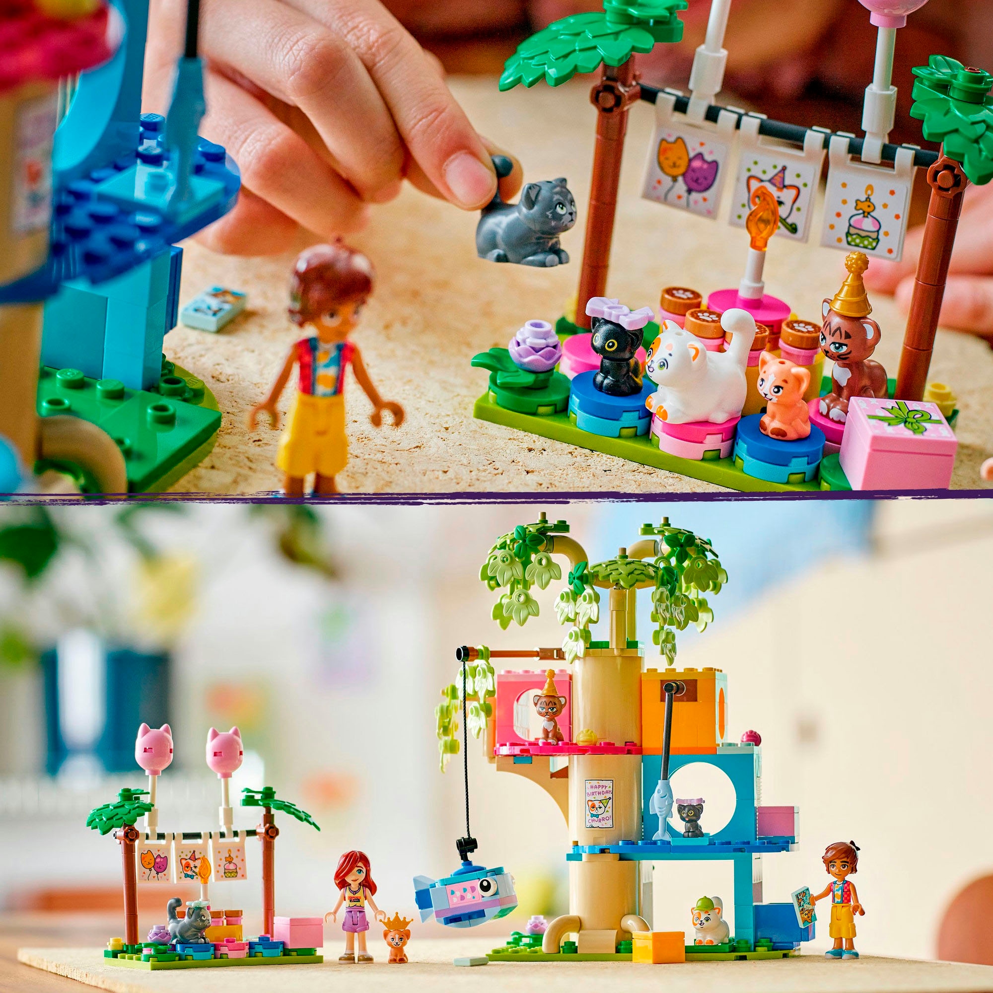 LEGO® Konstruktionsspielsteine »Katzengeburtstagsparty & Baumhaus (42666), LEGO Friends« Made in Europe