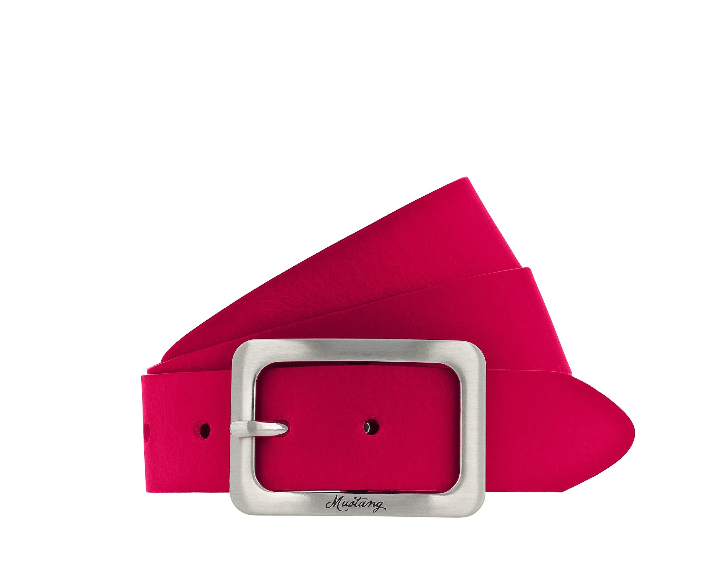 MUSTANG Ceinture en cuir »"Rachel"« avec boucle angulaire mate, en cuir de vache, largeur 3,5 cm