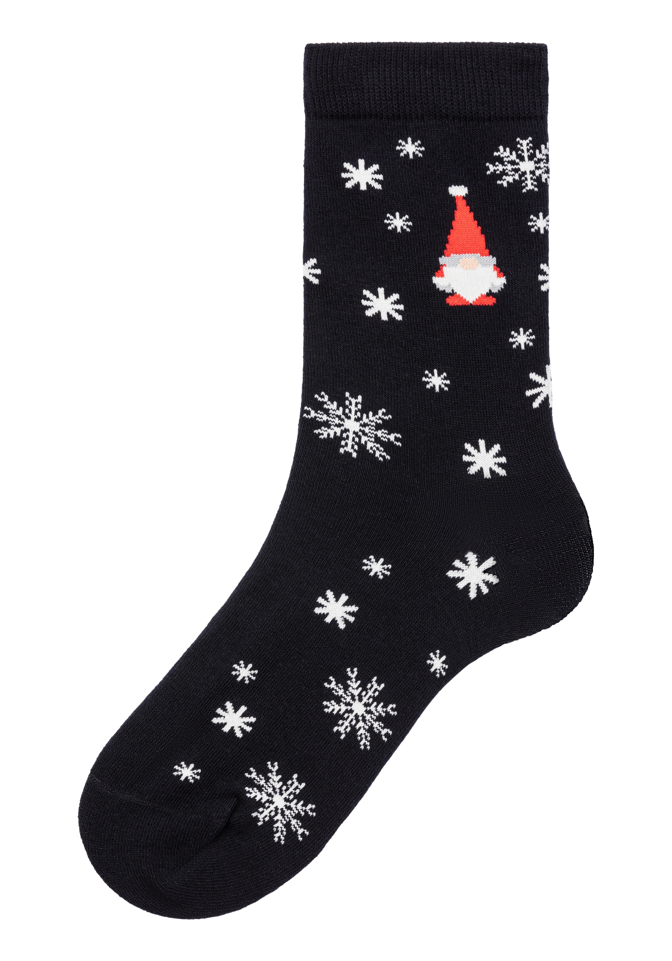 H.I.S Chaussettes basiques Paquet, 3 cuis tlg. Noël, avec motifs de Noël