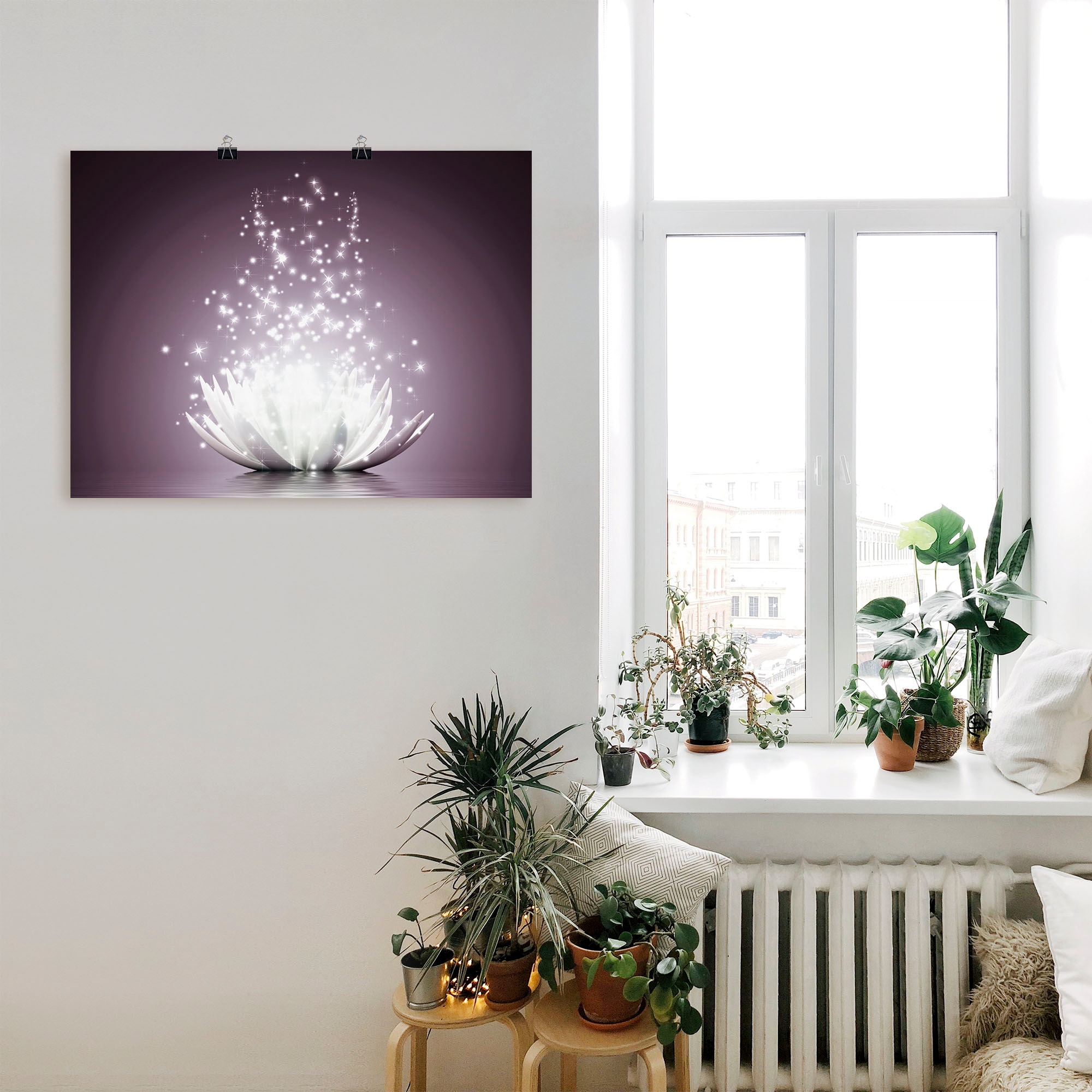 Artland Wandbild »Magie der Lotus-Blume«, Blumen, (1 St.), als Leinwandbild, Poster, Wandaufkleber in verschied. Grössen