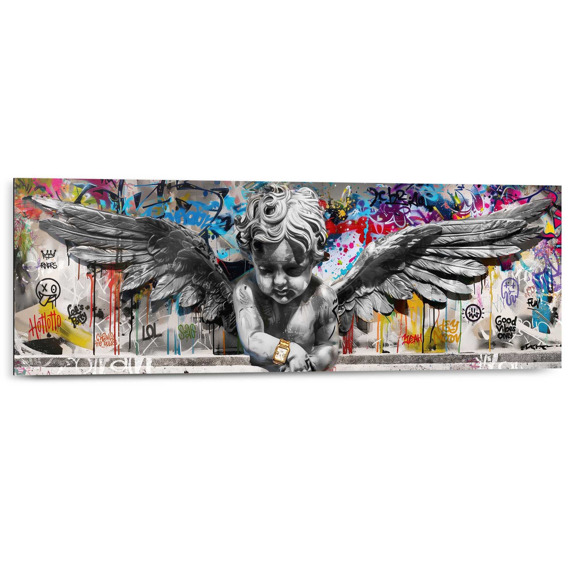 Image of Reinders Deco-Panel "Graffiti-Engel" Hobbyraum - Mehrfarbig - MDF - Street Art - 90x30 cm