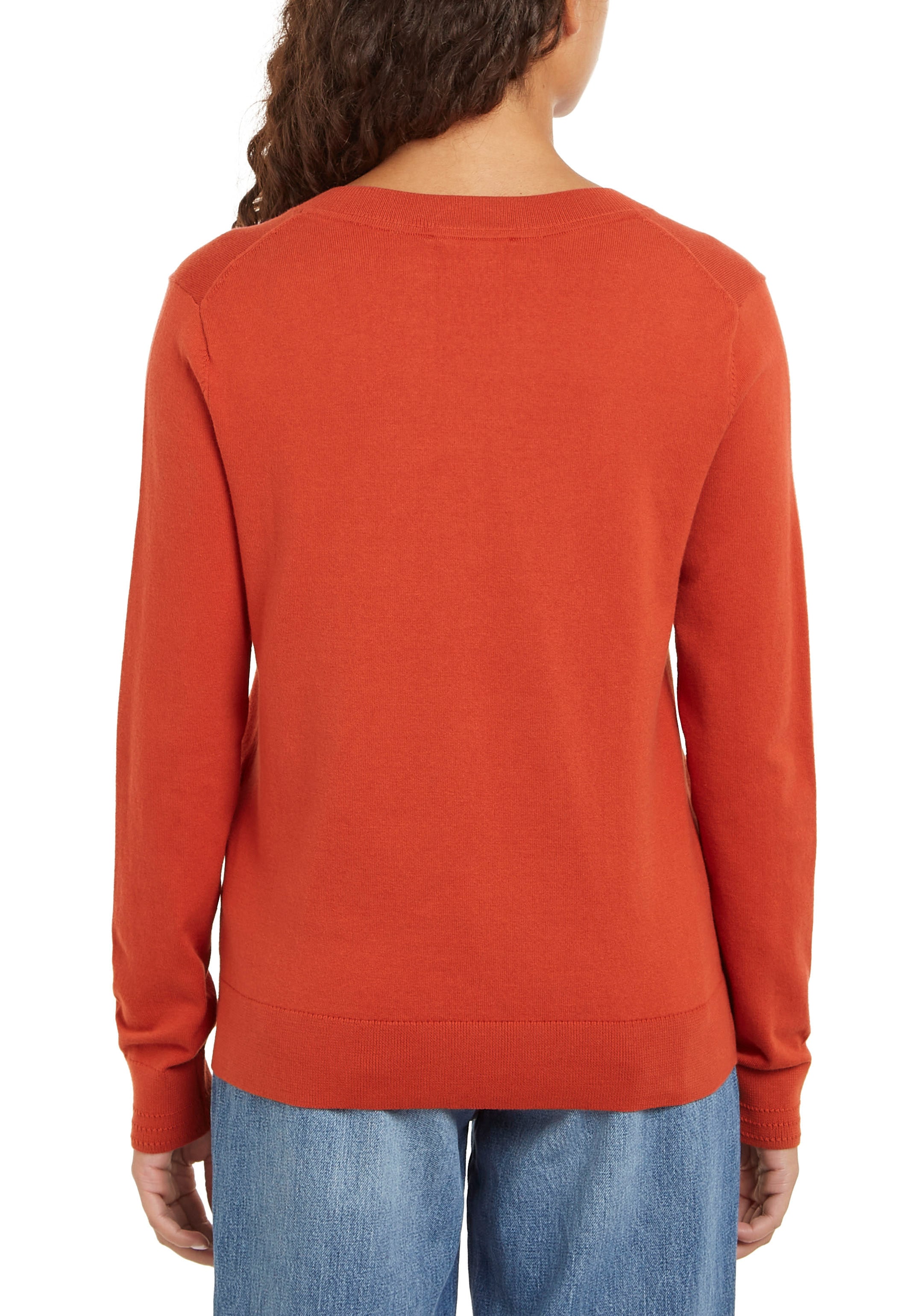 Tommy Hilfiger V-Ausschnitt-Pullover, mit Logo-Stickerei
