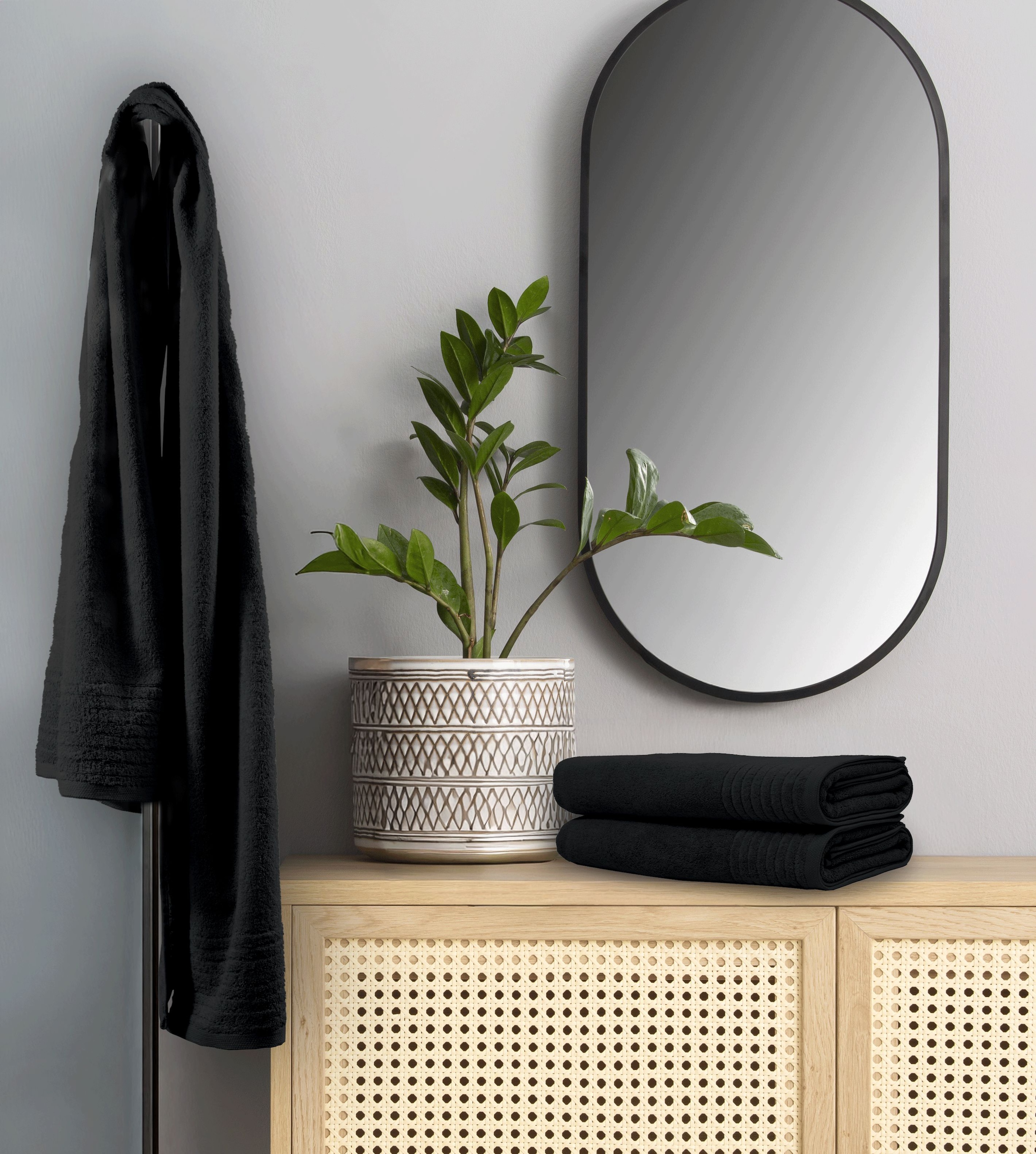 GOODproduct Saunatuch »Sanremo Premium, Premium Handtücher, 600 gr/m², 80x200cm« Bordüre, einfarbig, flauschig, weich, dicke Qualität, 5 Jahre Garantie