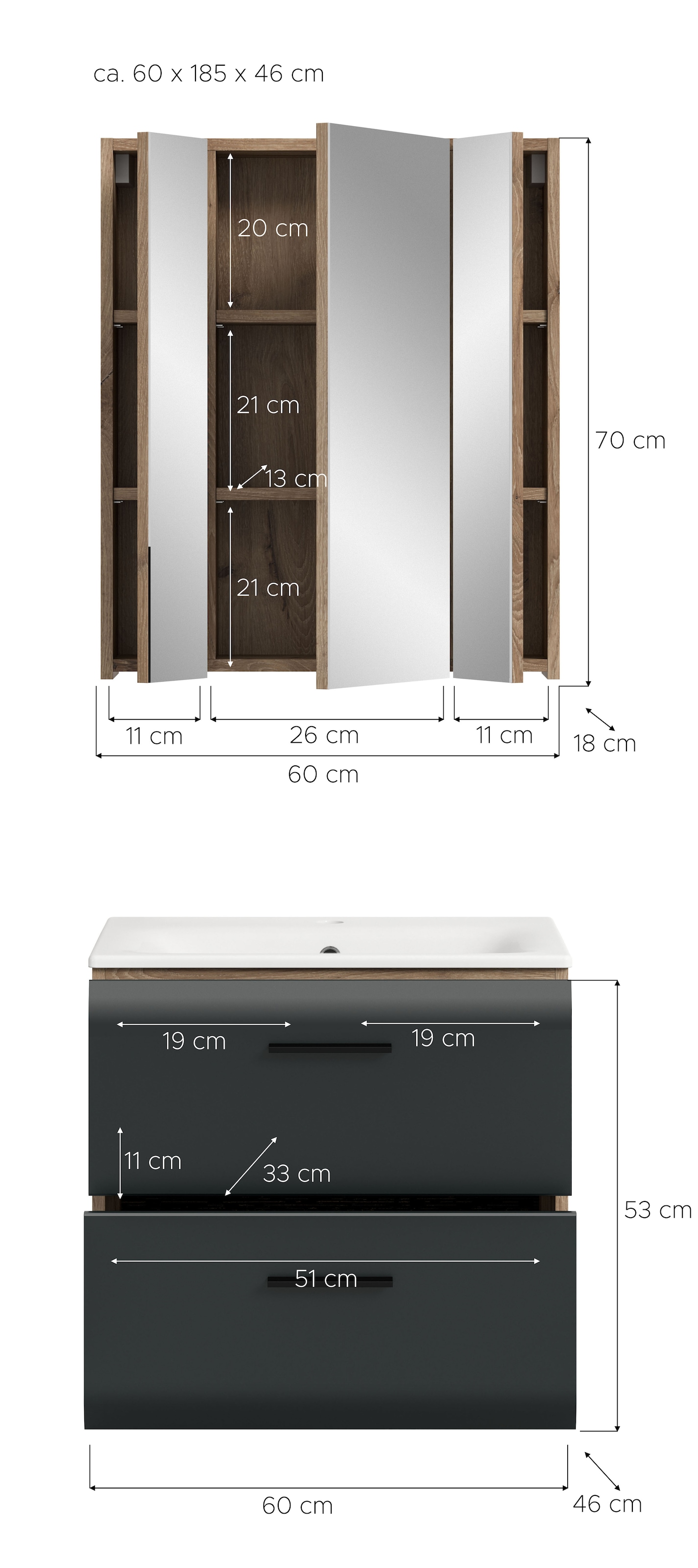 INOSIGN Ensemble de salle de bains Set, 3 cuis tlg.