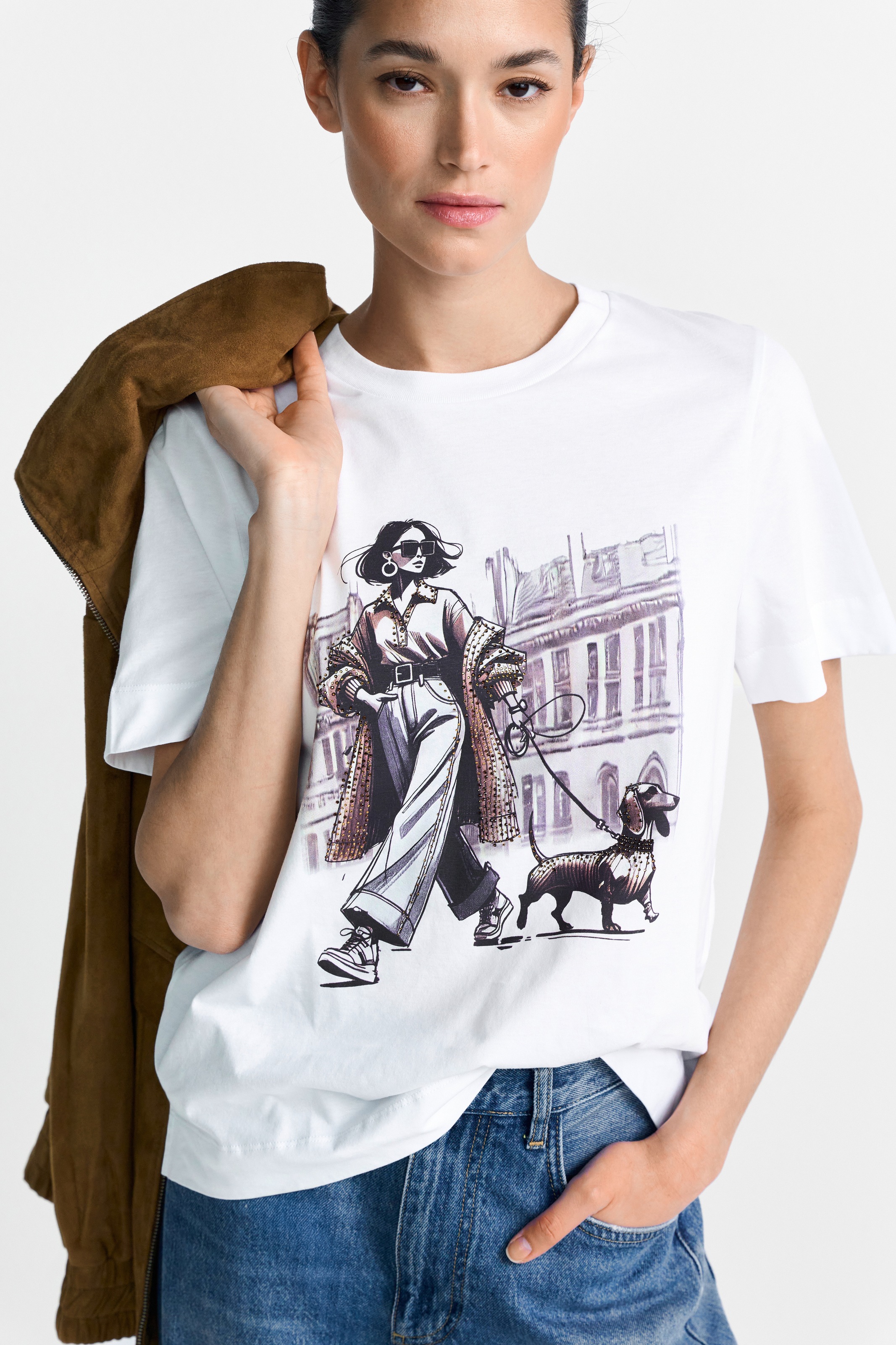 Image of RICHROYAL T-Shirt "Woman and Dog"
