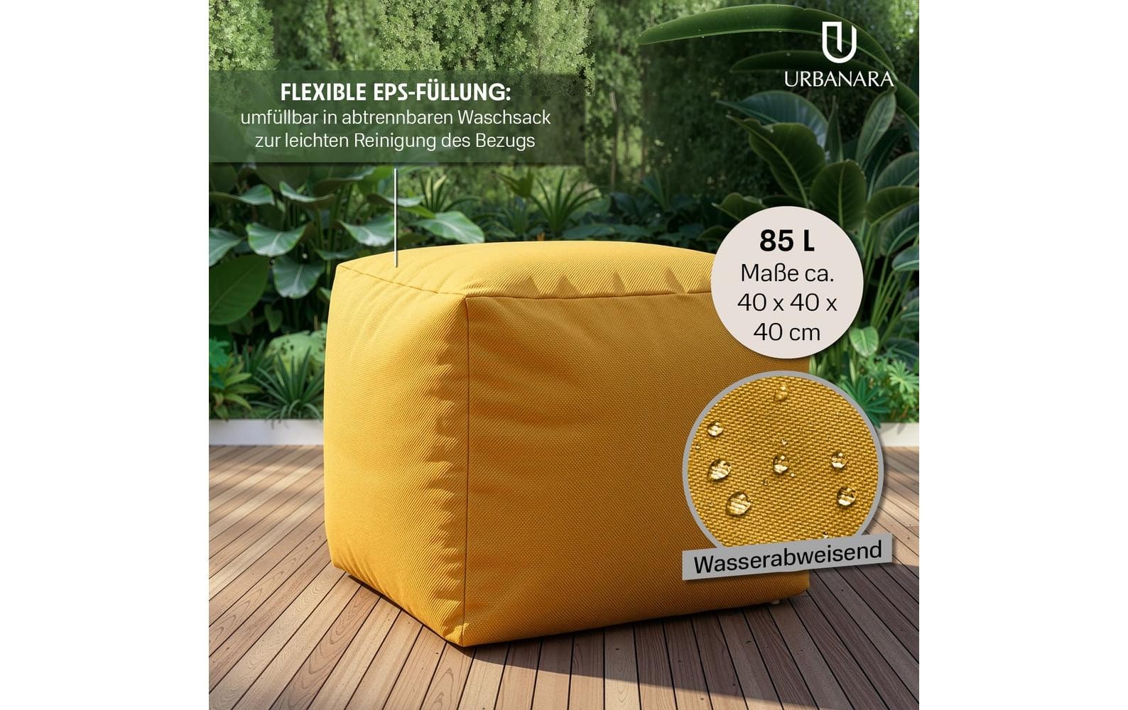 Urbanara Sitzsack »Basic-Outdoor, 85 l«