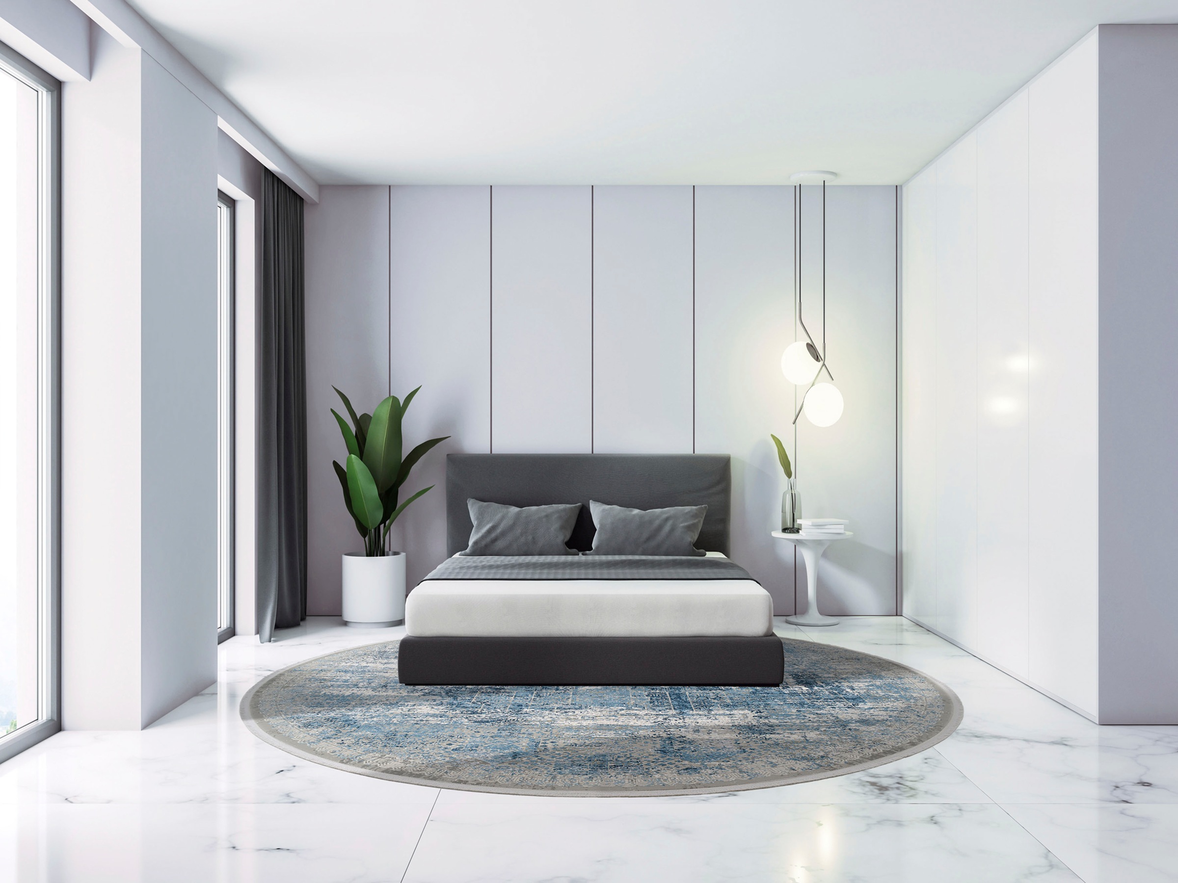 Musterring Teppich »APOLLO«, rund, 8 mm Höhe, exclusive MUSTERRING DELUXE COLLECTION hochwertig gekettelt Fransen