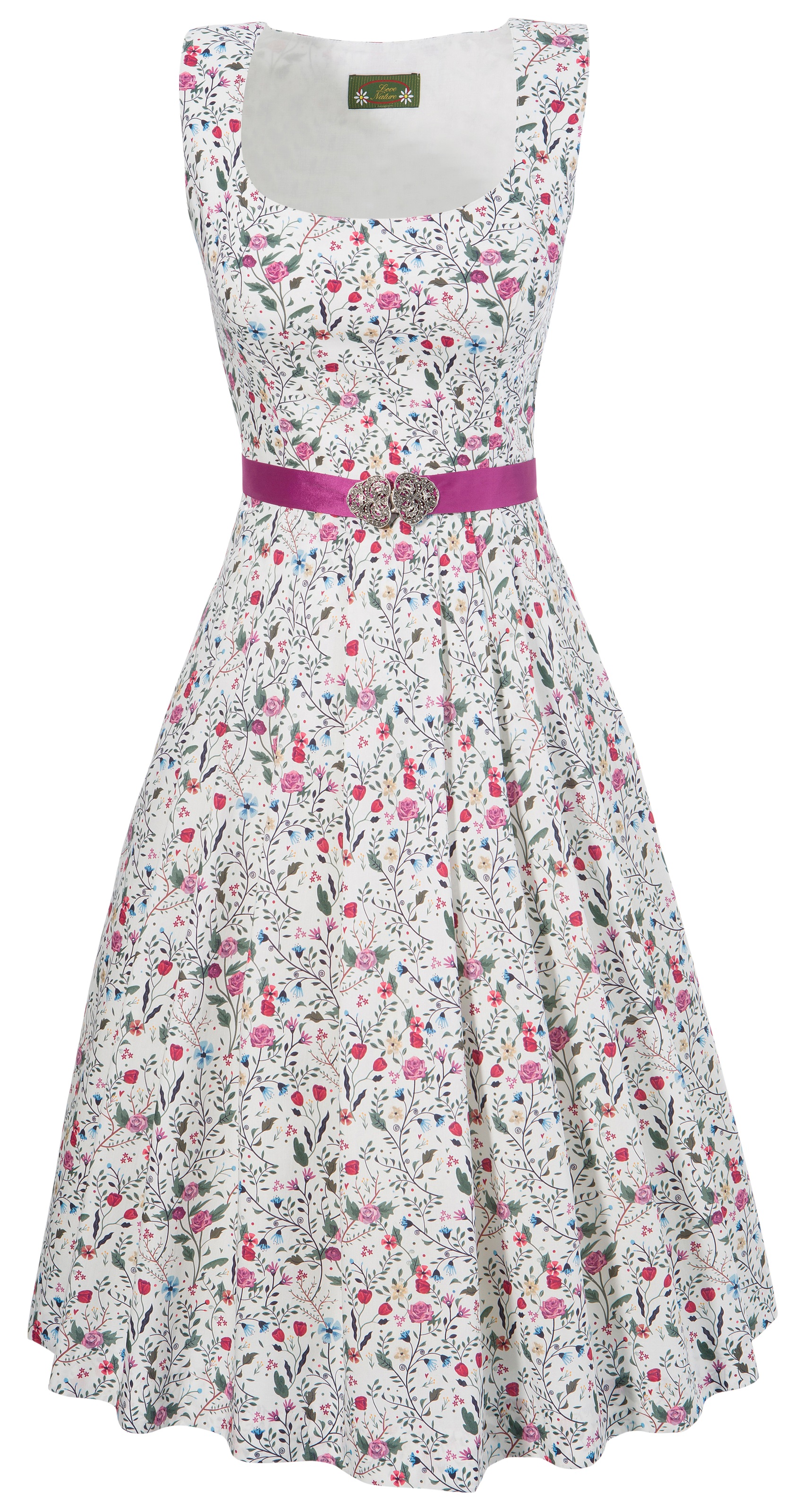 Image of Love Nature Trachtenkleid, (2 tlg., mit Stoffgürtel), Damen, mit frühlingshaftem Blumenprint - Made in Austria bei Ackermann Versand Schweiz