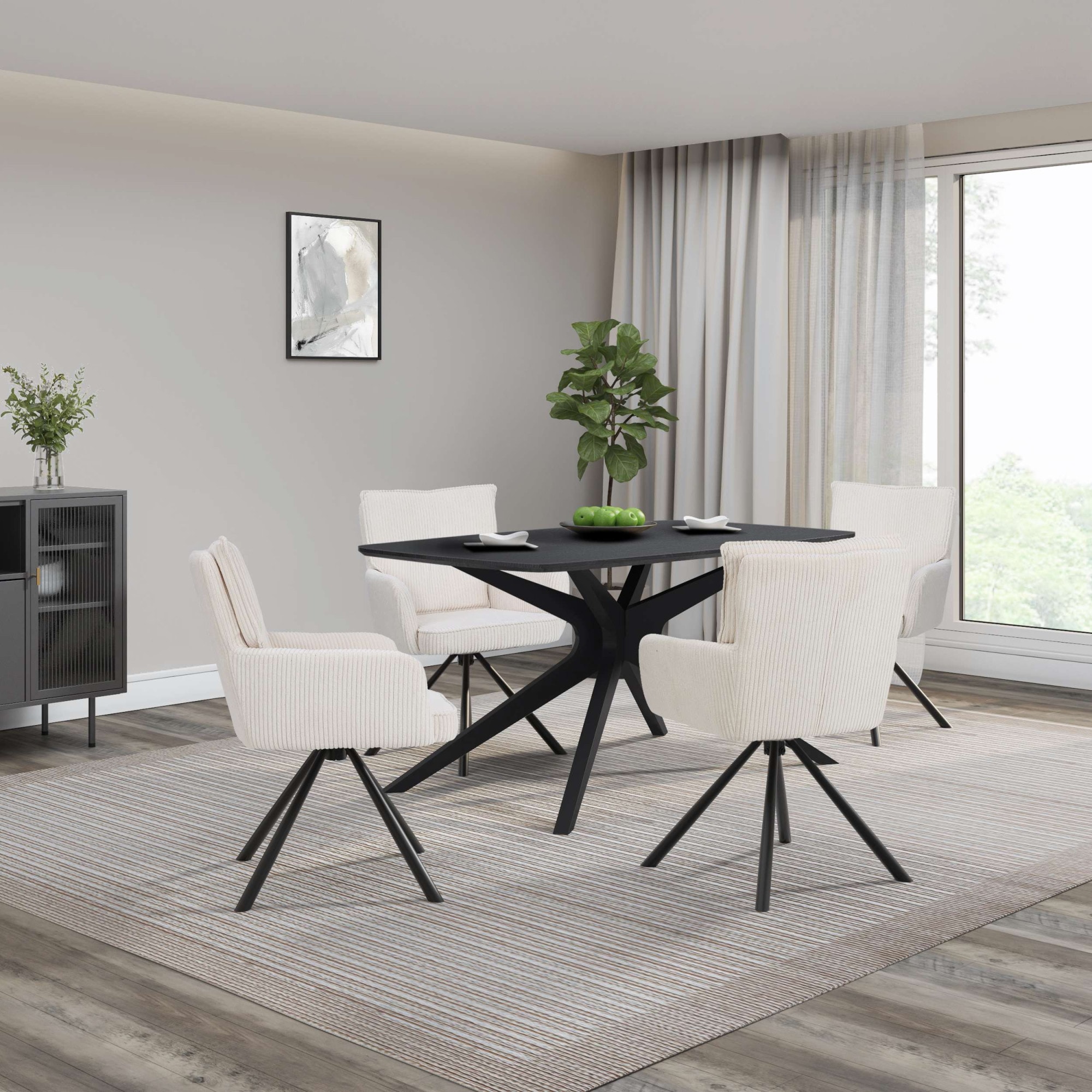 GOODproduct Esszimmerstuhl »Les Choux« () 2 Stk.gepolsterte Rückenlehne, Armlehne und Sitzfläche, Sitzhöhe 48 cm