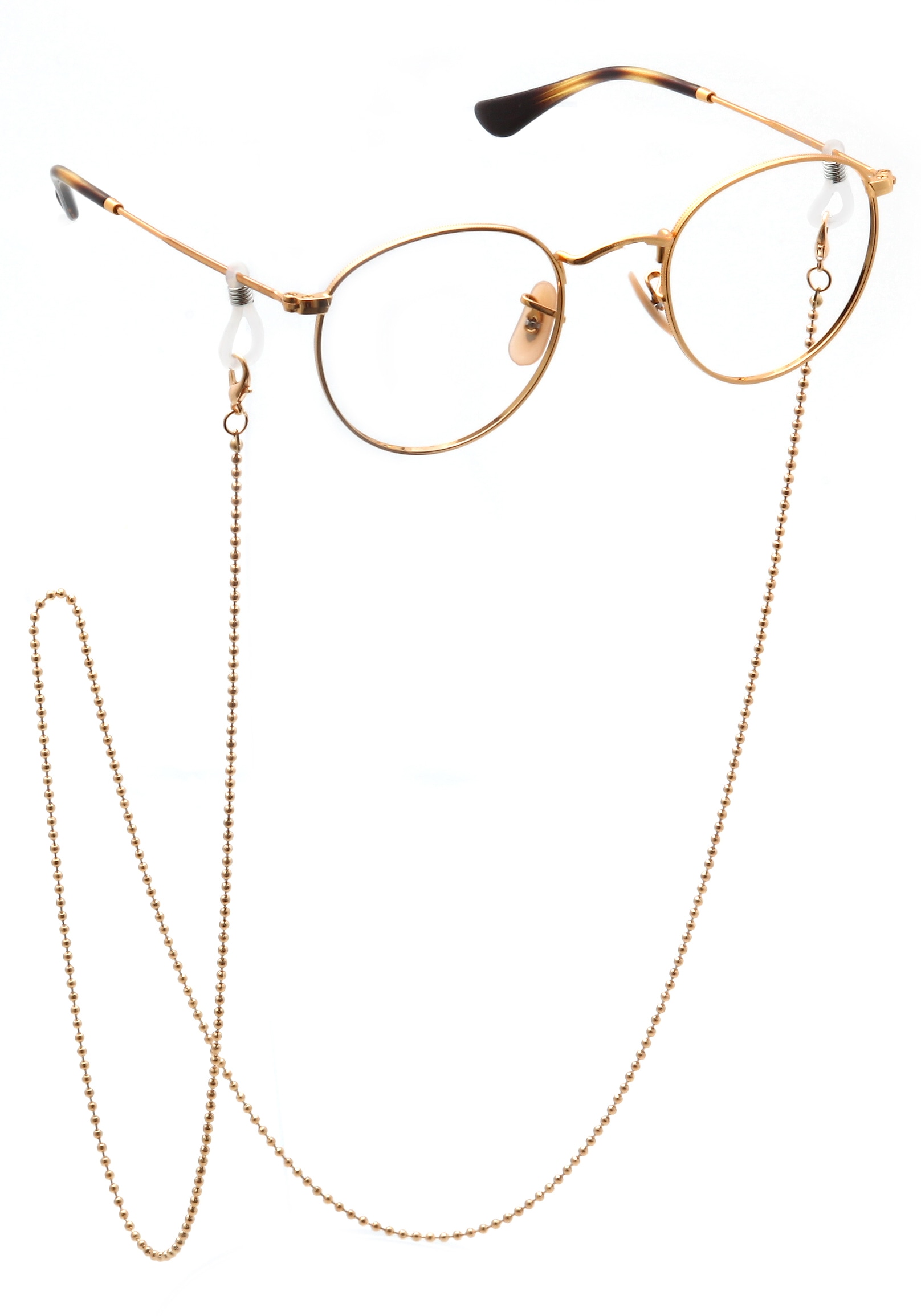 Firetti Brillenkette »in Kugelkettengliederung, vergoldfarbenet«, (1 St.), mit Zirkonia (synth.)