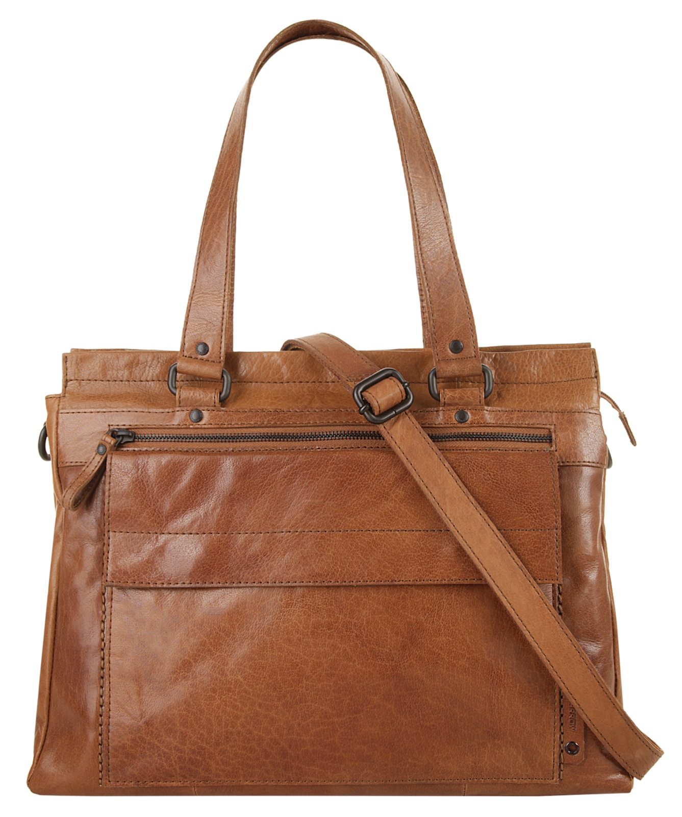 Image of Spikes & Sparrow Shopper "LAPTOP SHOULDERBAG" echt Leder