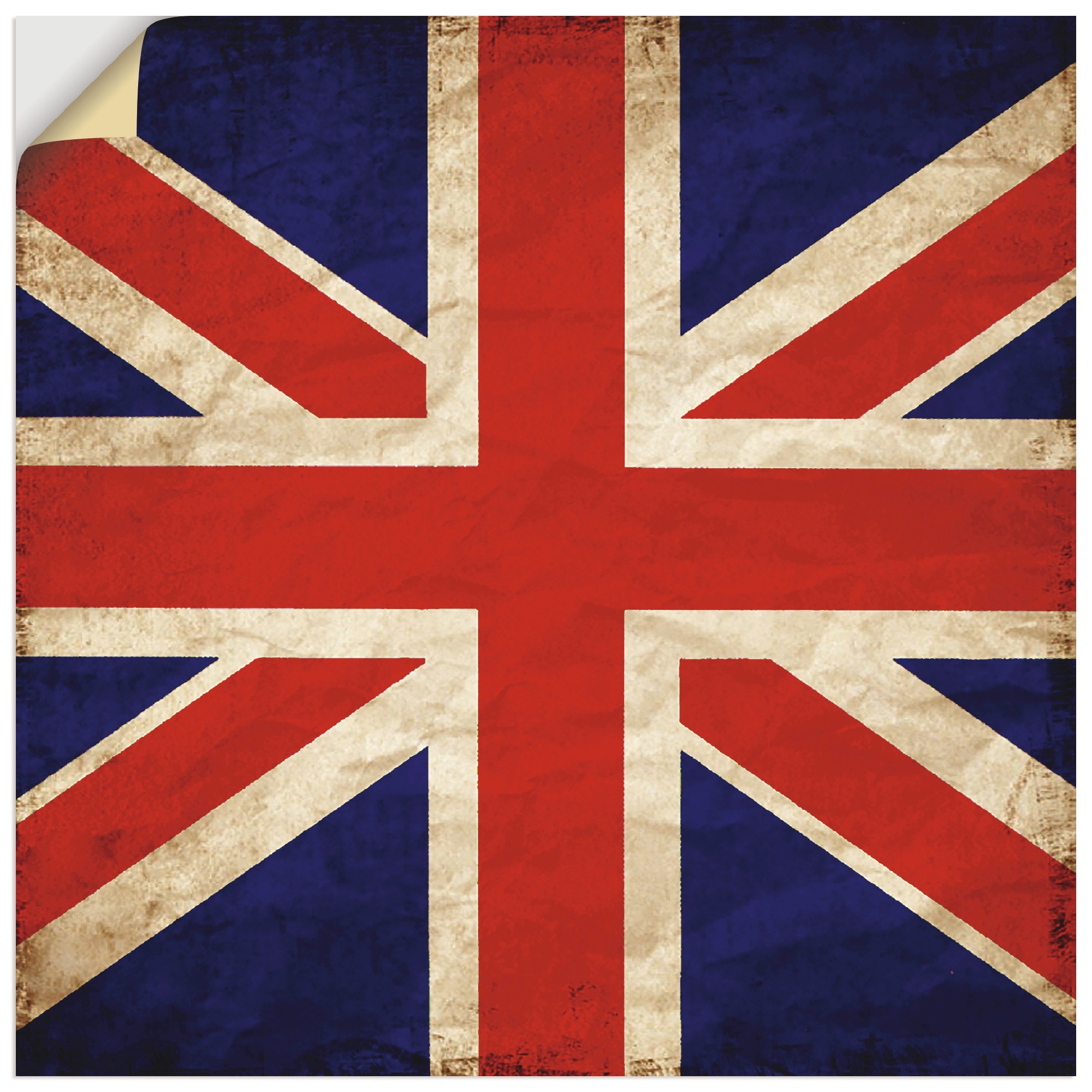 Image of Artland Wandbild »Vereinigtes Königreich Flagge«, Zeichen, (1 St.), in vielen Grössen & Produktarten - Alubild / Outdoorbild für den Aussenbereich, Leinwandbild, Poster, Wandaufkleber / Wandtattoo auch für Badezimmer geeignet bei Ackermann Versand Schweiz