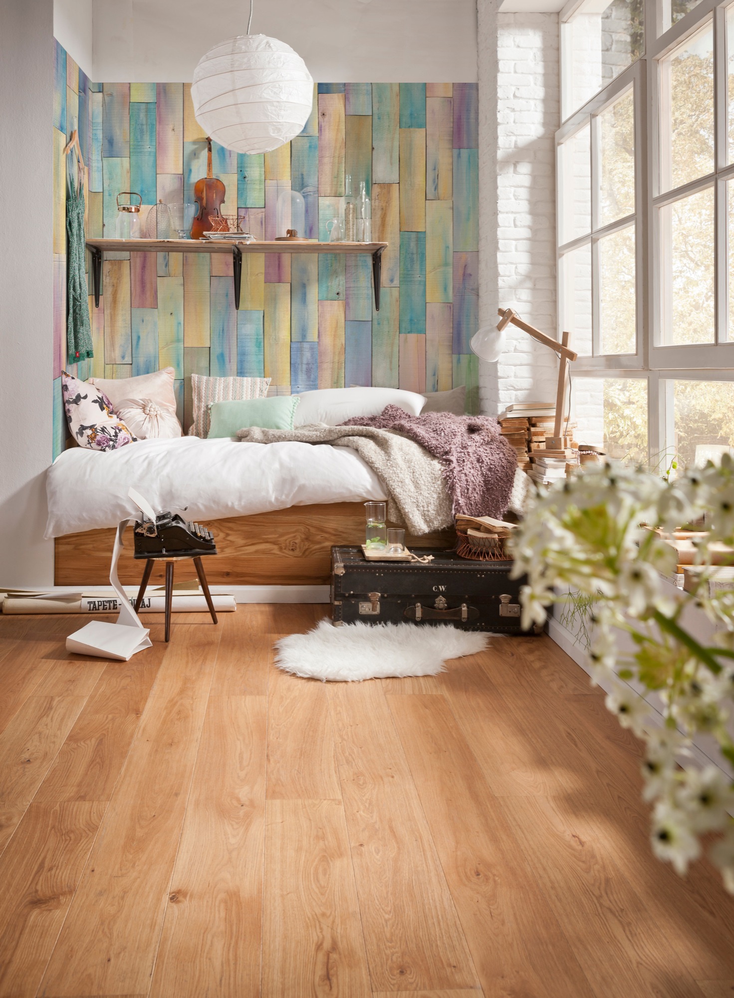 Komar Vliestapete »Vlies - Bazar - Grösse 368 x 248 cm«, bedruckt, Wohnzimmer, Schlafzimmer