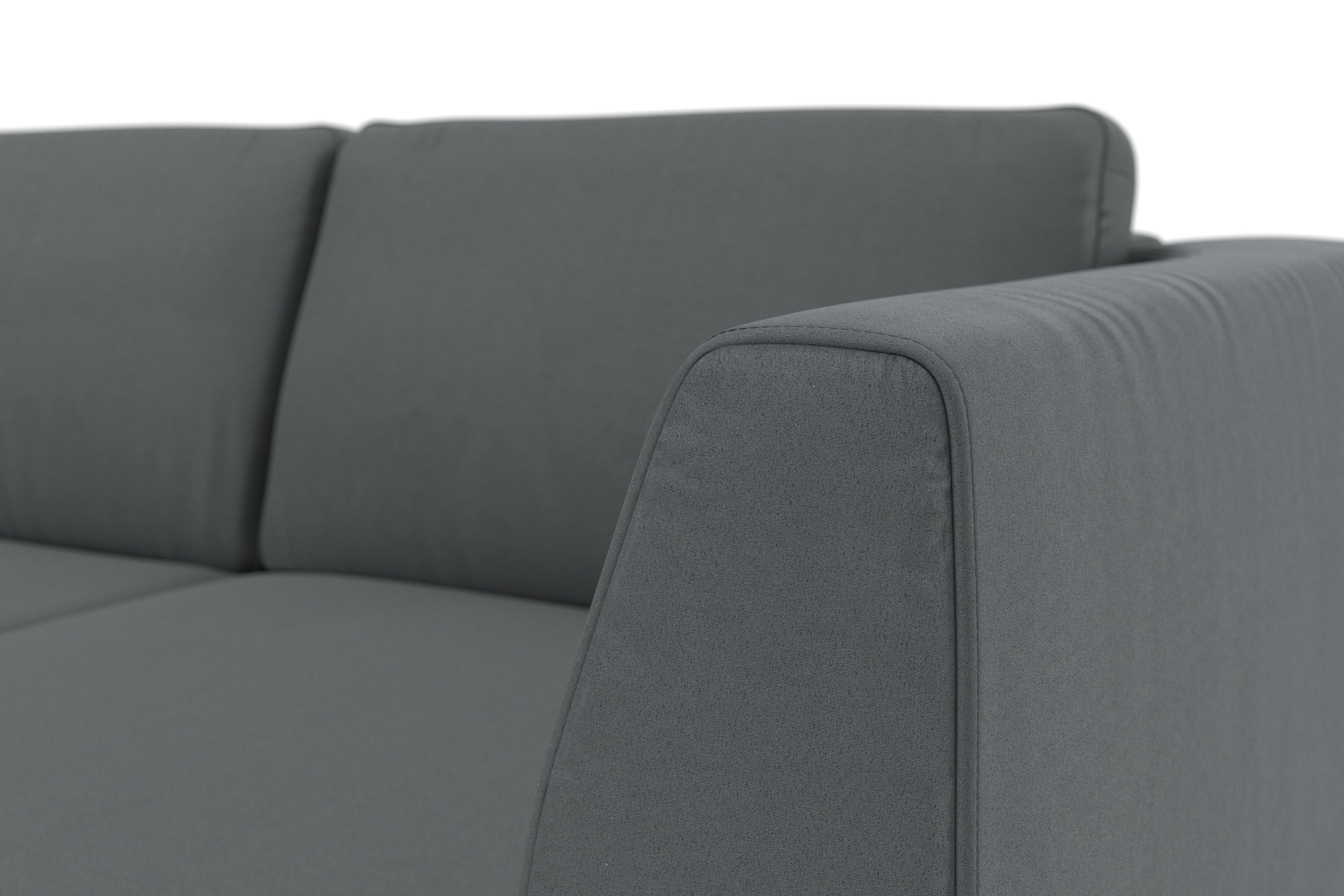 sit&more Ecksofa »Olsen L-Form« inklusive Sitztiefenverstellung, wahlweise mit Bettfunktion, 15cm hoch