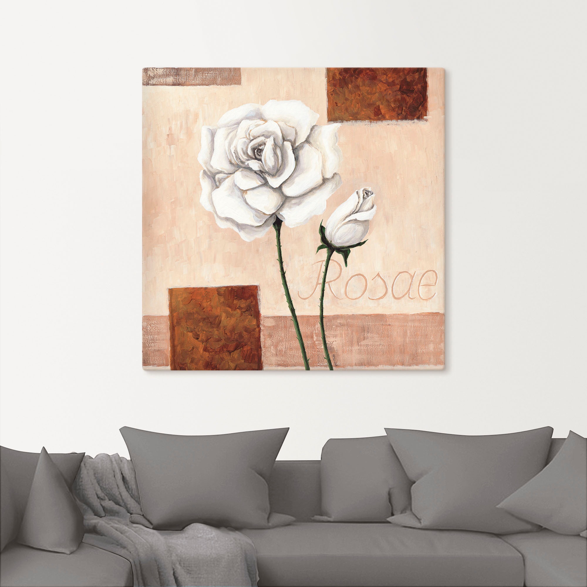 Artland Leinwandbild »Rosae - Rosen«, Blumenbilder, (1 St.), auf Keilrahmen gespannt