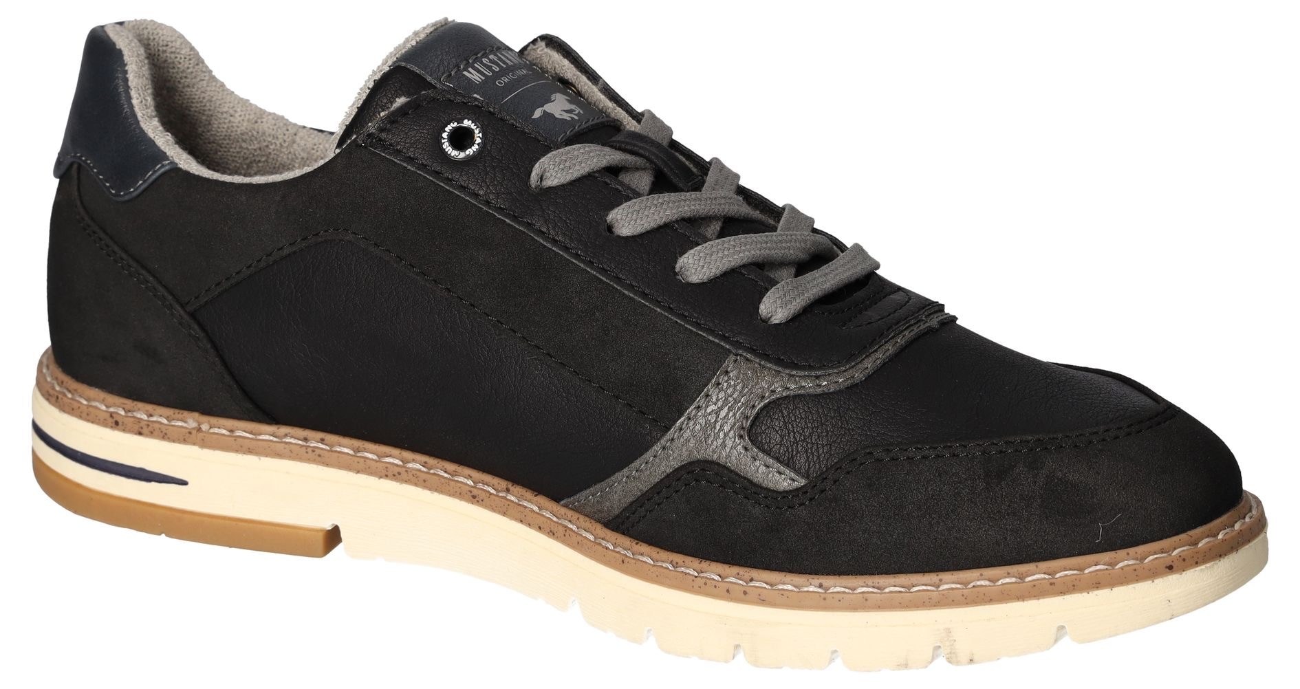 Mustang Shoes Schnürschuh, mit Reissverschluss, Freizeitschuh, Halbschuh, Schnürschuh
