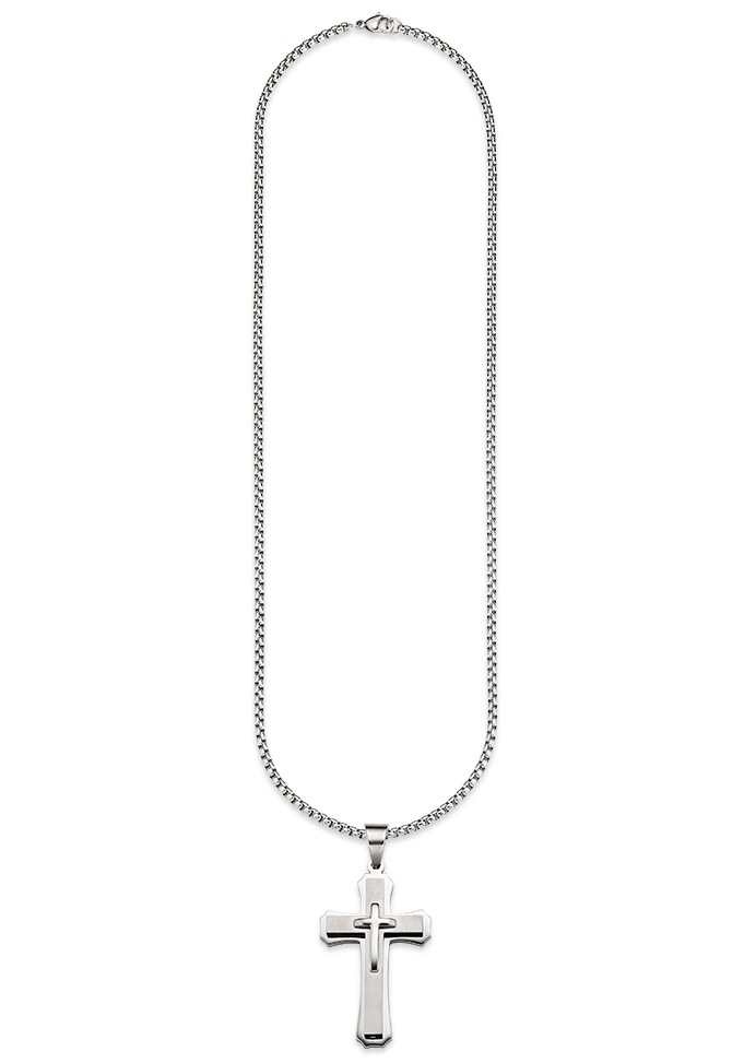 Bruno Banani Kette mit Anhänger "Schmuck Geschenk Halskette Kreuz Venezianerkette"