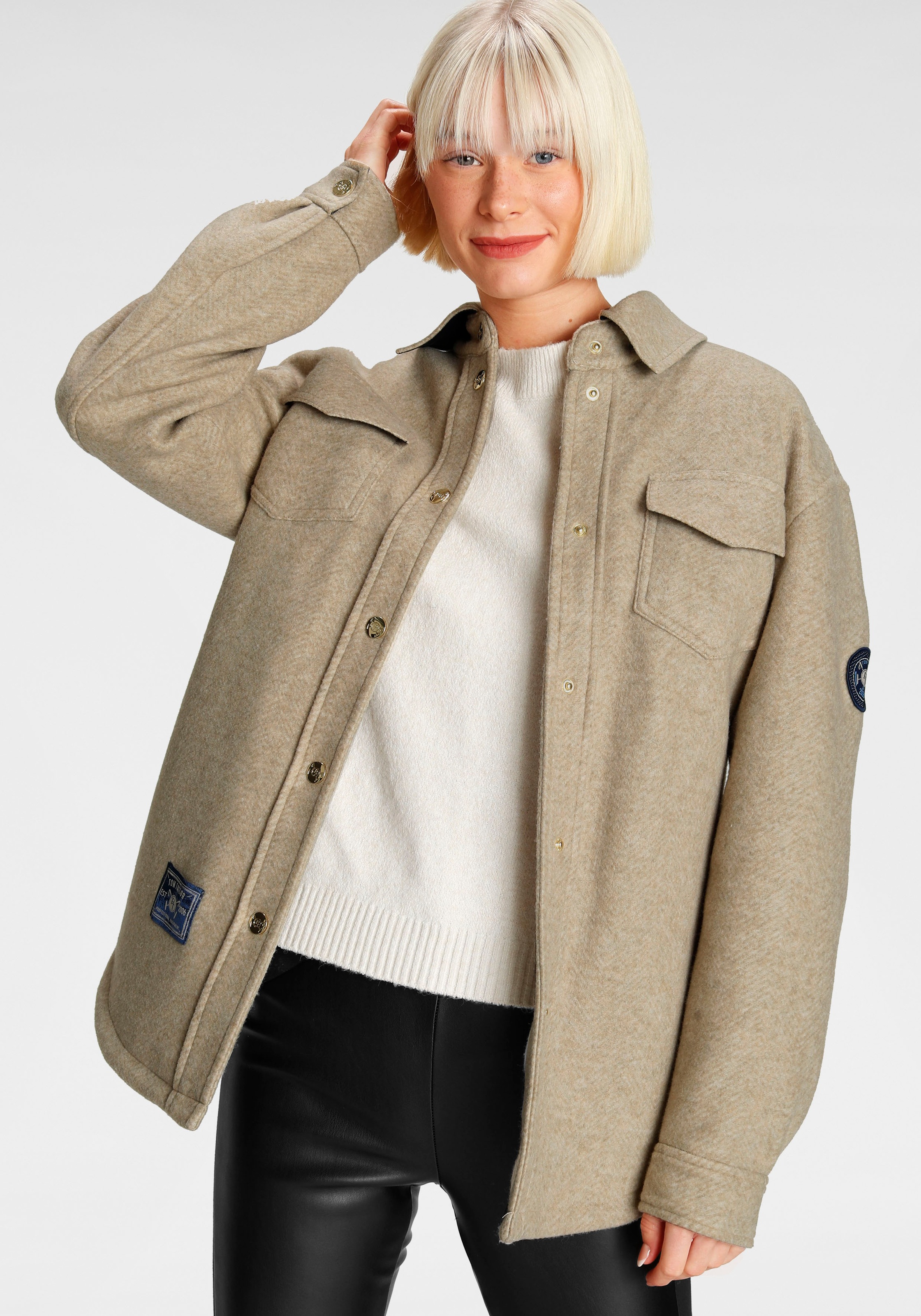 Image of TOM TAILOR Polo Team Blusenjacke, im Shacket-Look mit aufgesetzten Taschen - NEUE KOLLEKTION bei Ackermann Versand Schweiz