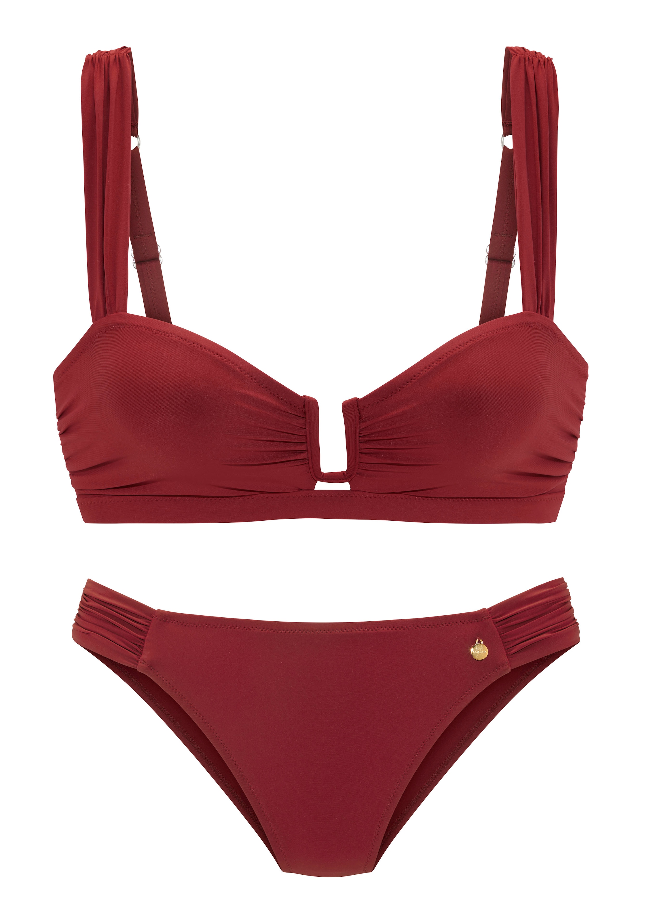 LASCANA Bikini bandeau mit modischer Zierschnalle