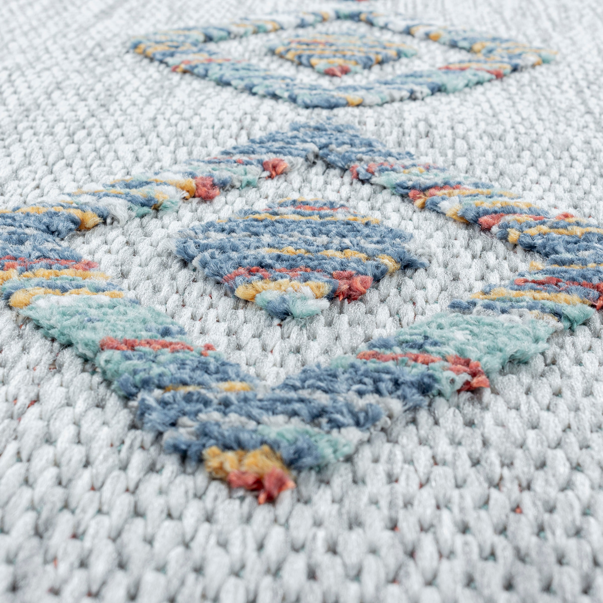 Ayyildiz Teppiche Teppich »BAHAMA 5152«, rechteckig, 8 mm Höhe, Läufer, Flachflor mit Hoch-Tief-Struktur, In-und Outdoor geeignet