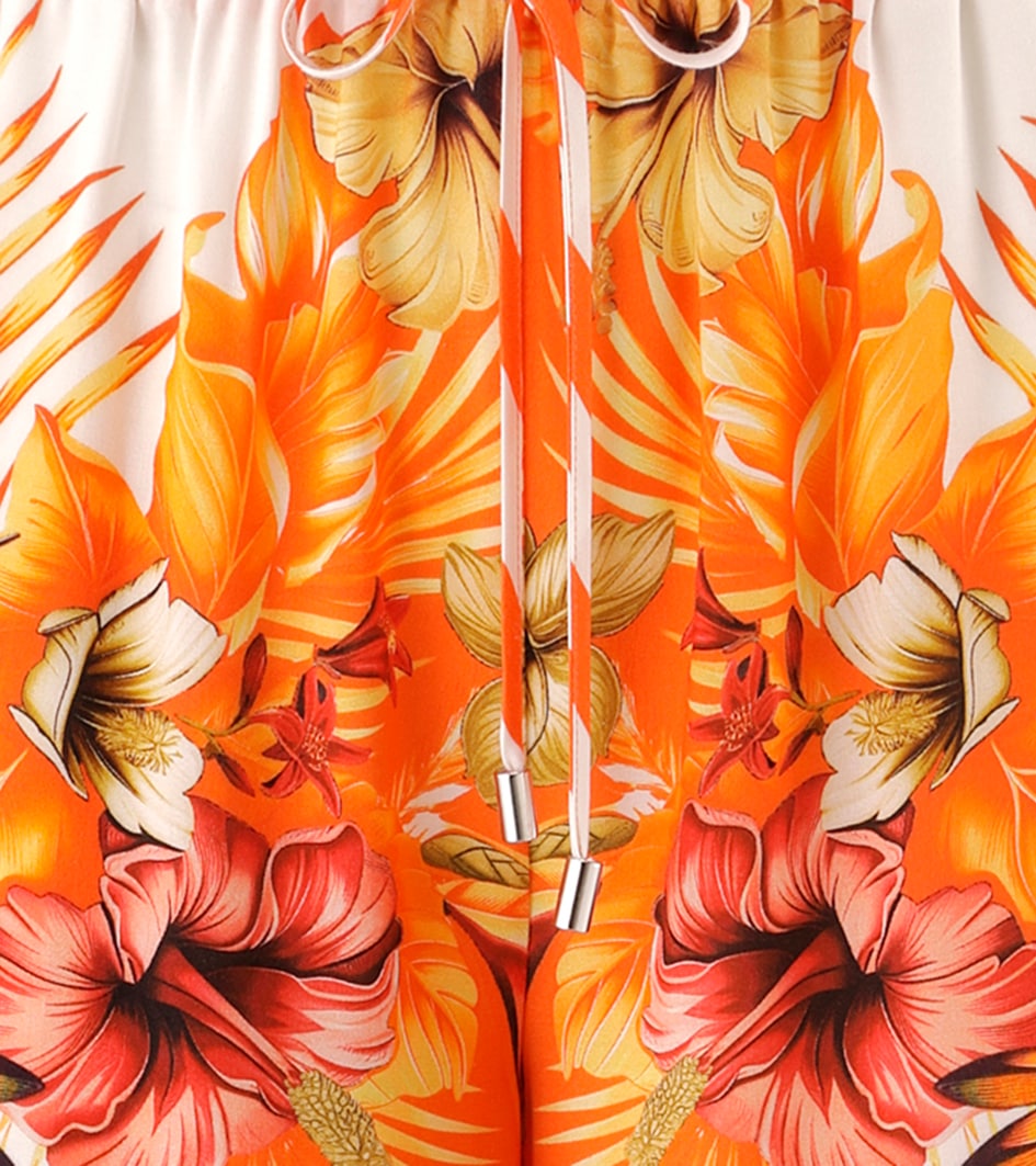 Aniston CASUAL Pantalon à enfiler  mit tropischen Vögeln, Blüten und Blättern bedruckt - NEUE KOLLEKTION