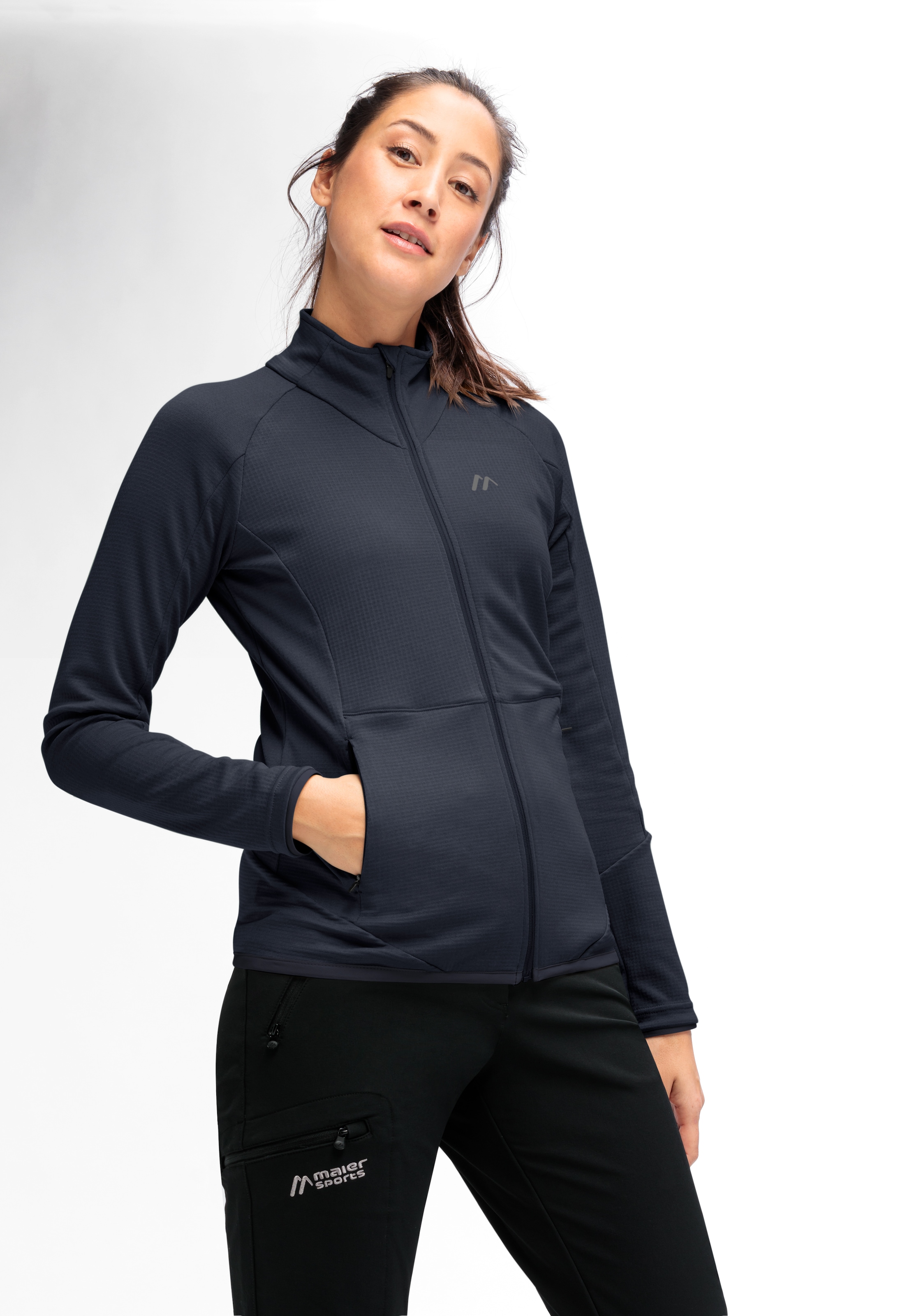 Maier Sports Fleecejacke »Sinaia W«, Damen Midlayer, atmungsaktiv schnelltrocknend, Full-Zip, Regular Fit