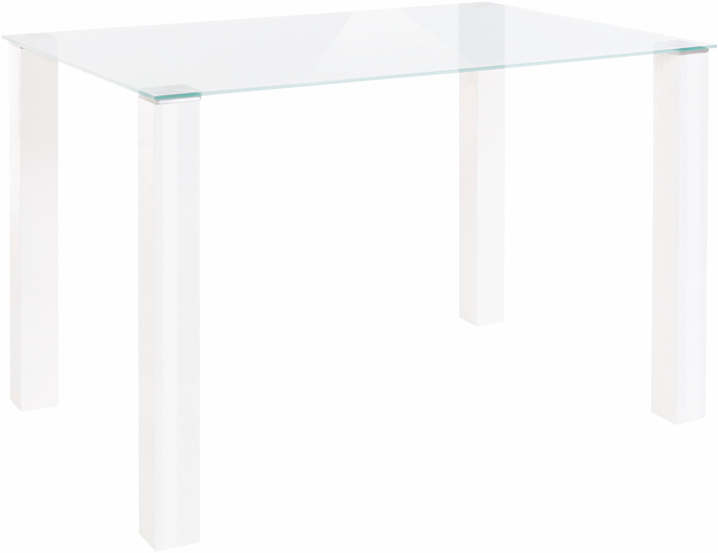 GOODproduct Essgruppe Set: Glastisch, Breite 120 x 80 cm mit 4 Stühlen