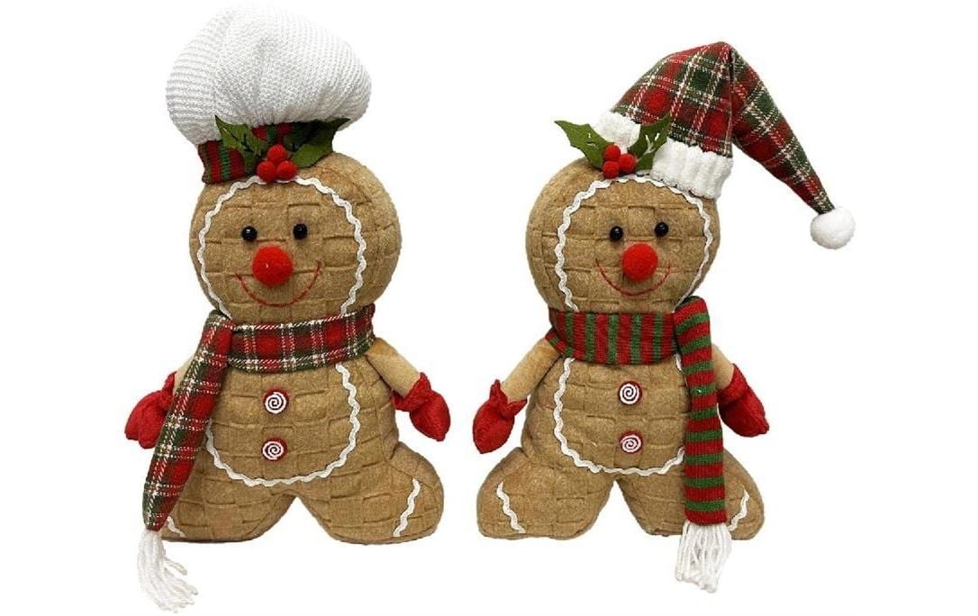 Image of Weihnachtsfigur "Dameco Lebkuchenmännchen sitzend 2er-Set"