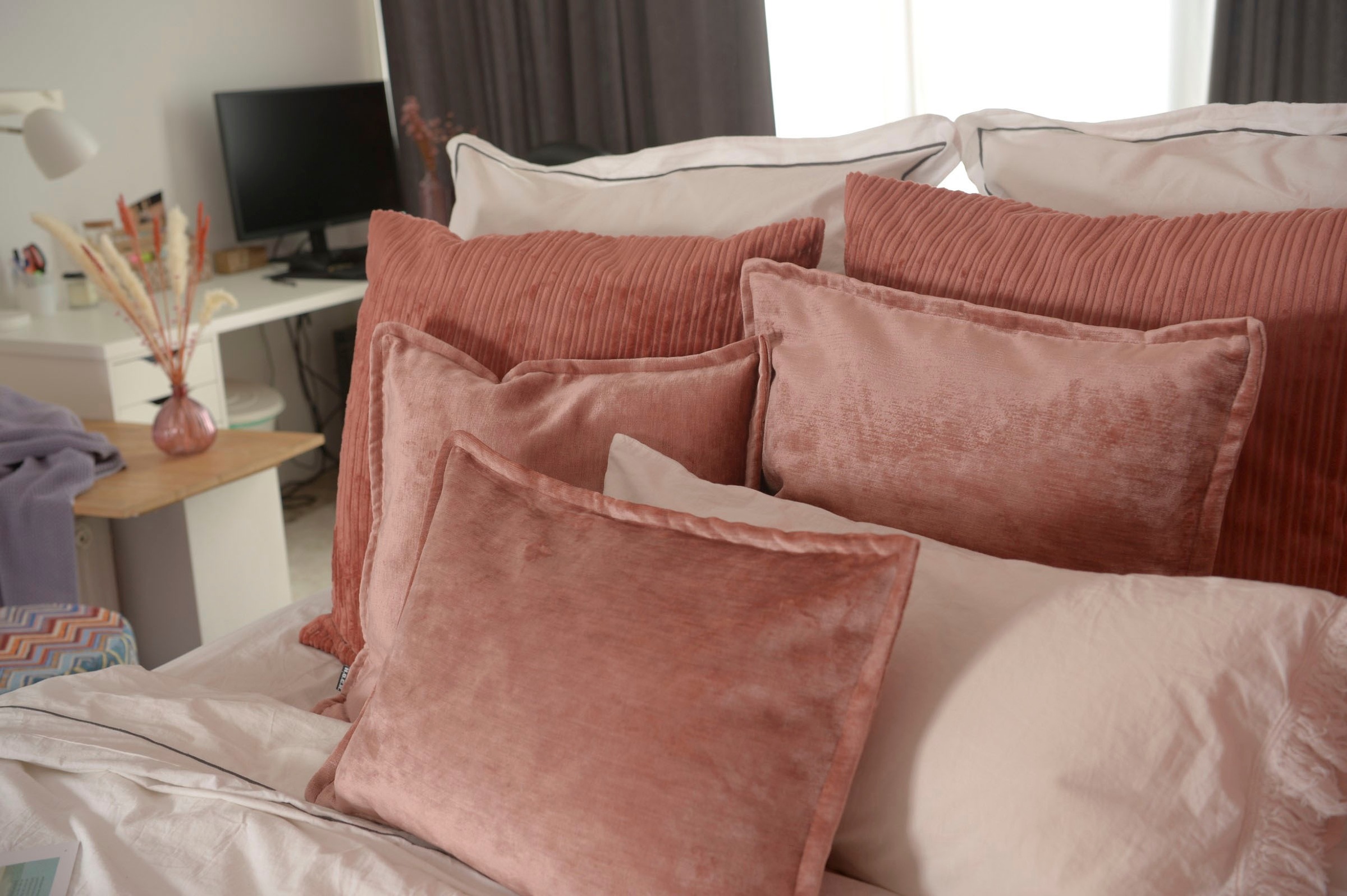 H.O.C.K. Dekokissen »Bonanza« leicht schimmernd, inkl. Füllung, Bezug mit Reissverschluss abnehmbar