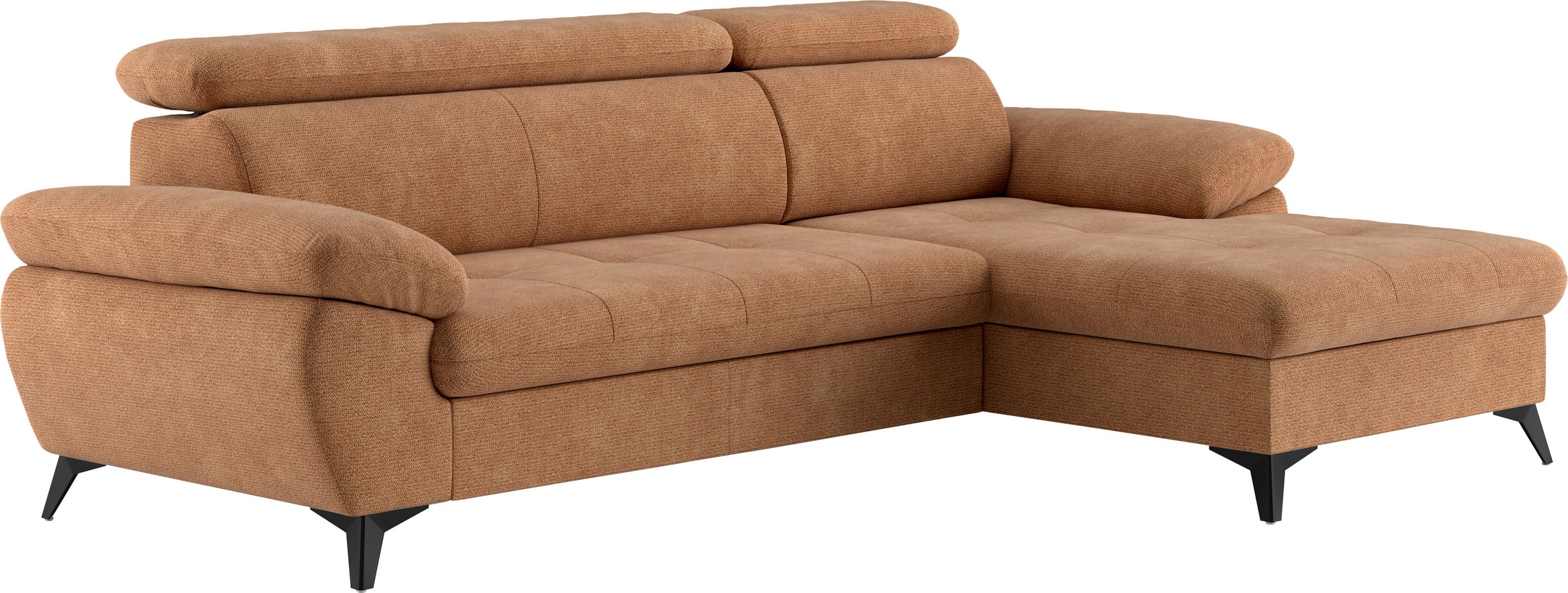 COTTA Ecksofa »Hudson L-Form«, mit Kopfteilverstellung, wahlweise mit Bettfunktion & Bettkasten