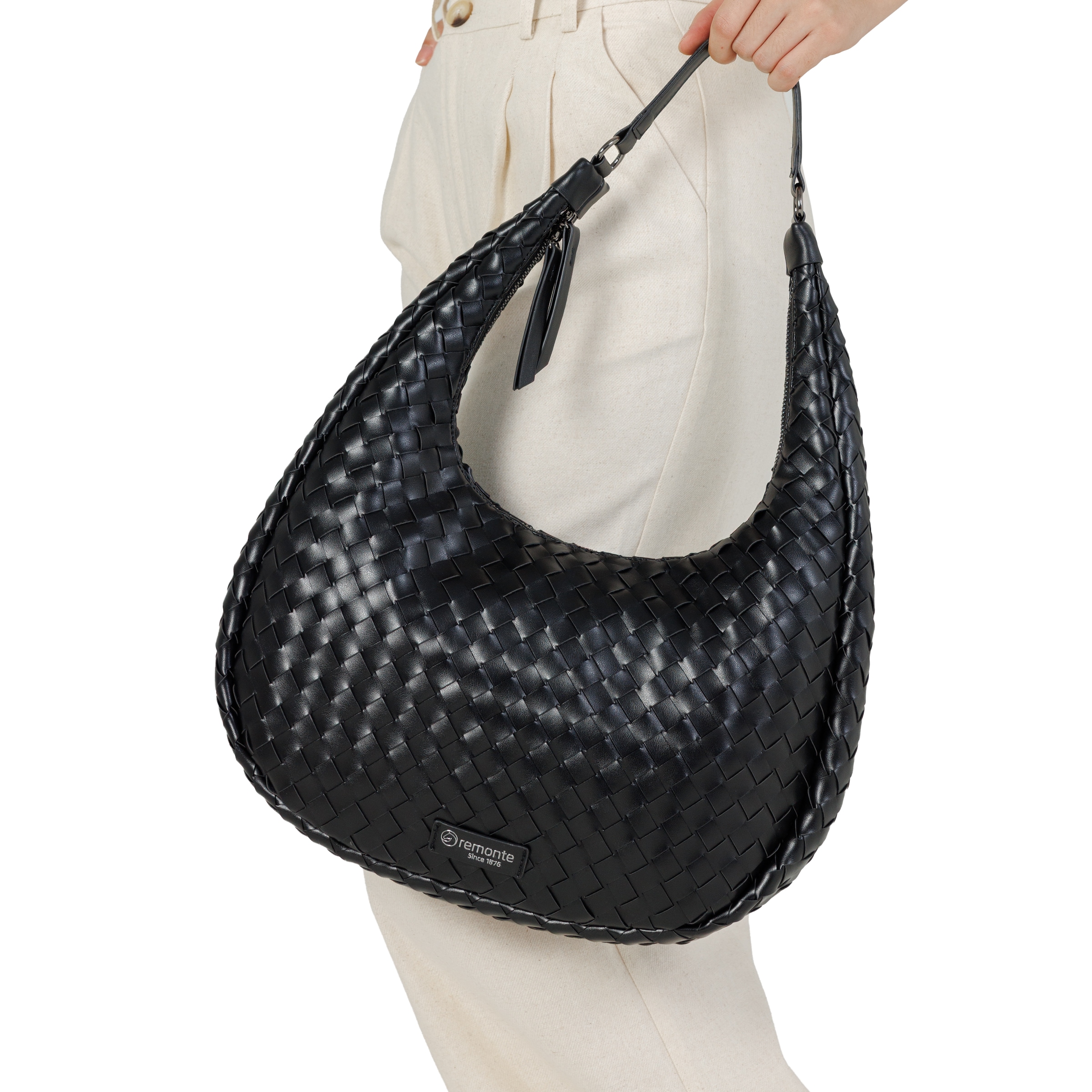 Remonte Hobo sac bourse, sac à main effet tressé, avec courte bandoulière