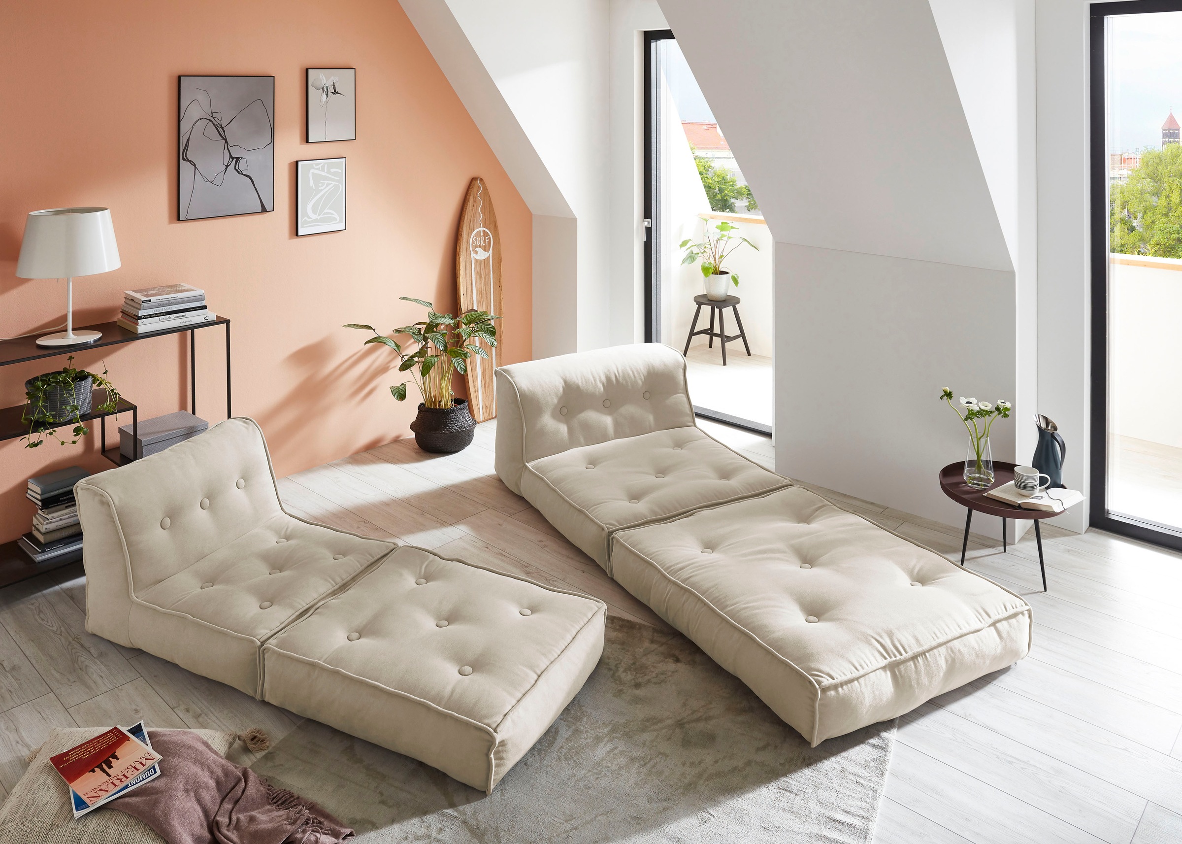 Image of my home Sessel »Caspar«, Loungesessel in 2 Grössen, mit Schlaffunktion und Pouf-Funktion. bei Ackermann Versand Schweiz