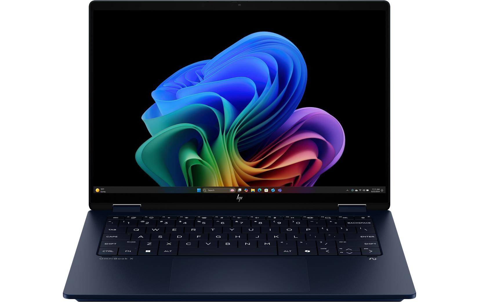Image of HP Notebook "Omnibook X Flip 14 Next Gen AI PC BN4J3EA" / 14 ″ Intel Core Ultra 5 Active Pen Support, Webcam