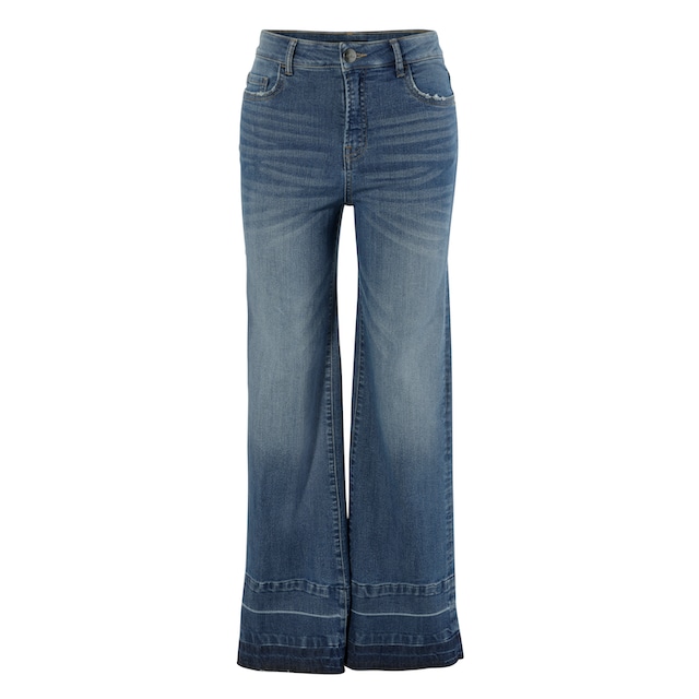 leicht Waschung mit Straight-Jeans, Saum am trendiger Aniston CASUAL ausgefranstem versandkostenfrei auf