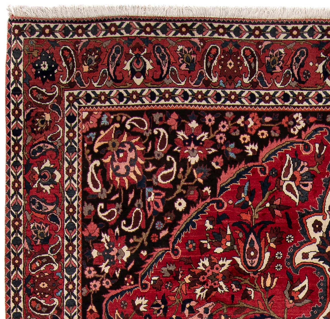morgenland Wollteppich »Bachtiar Medaillon Rosso scuro 360 x 272 cm«, rechteckig, Unikat mit Zertifikat