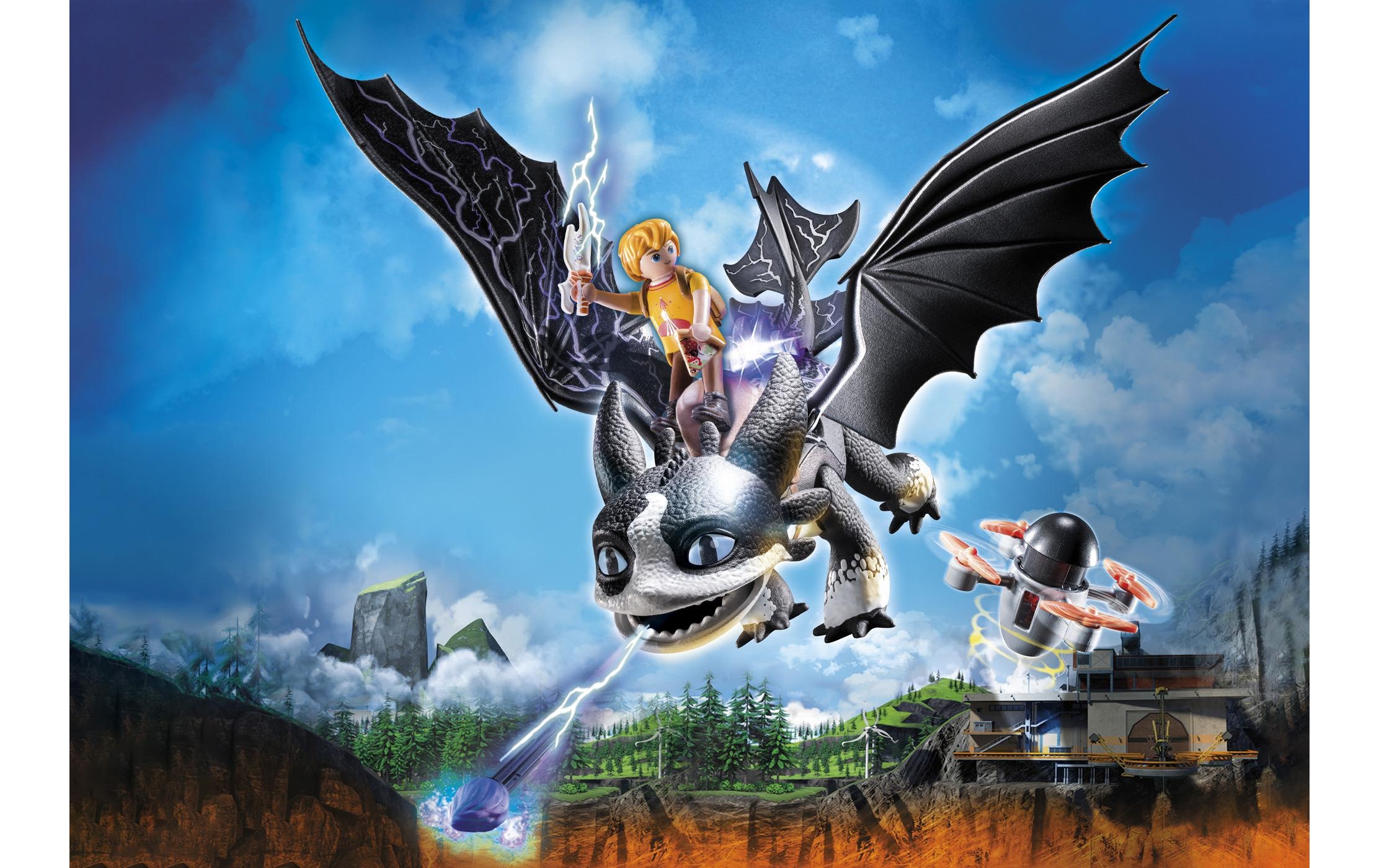 Playmobil® Spielbausteine »Dragons The Nine Realms – Thunder & Tom 71081«, (39 St.)