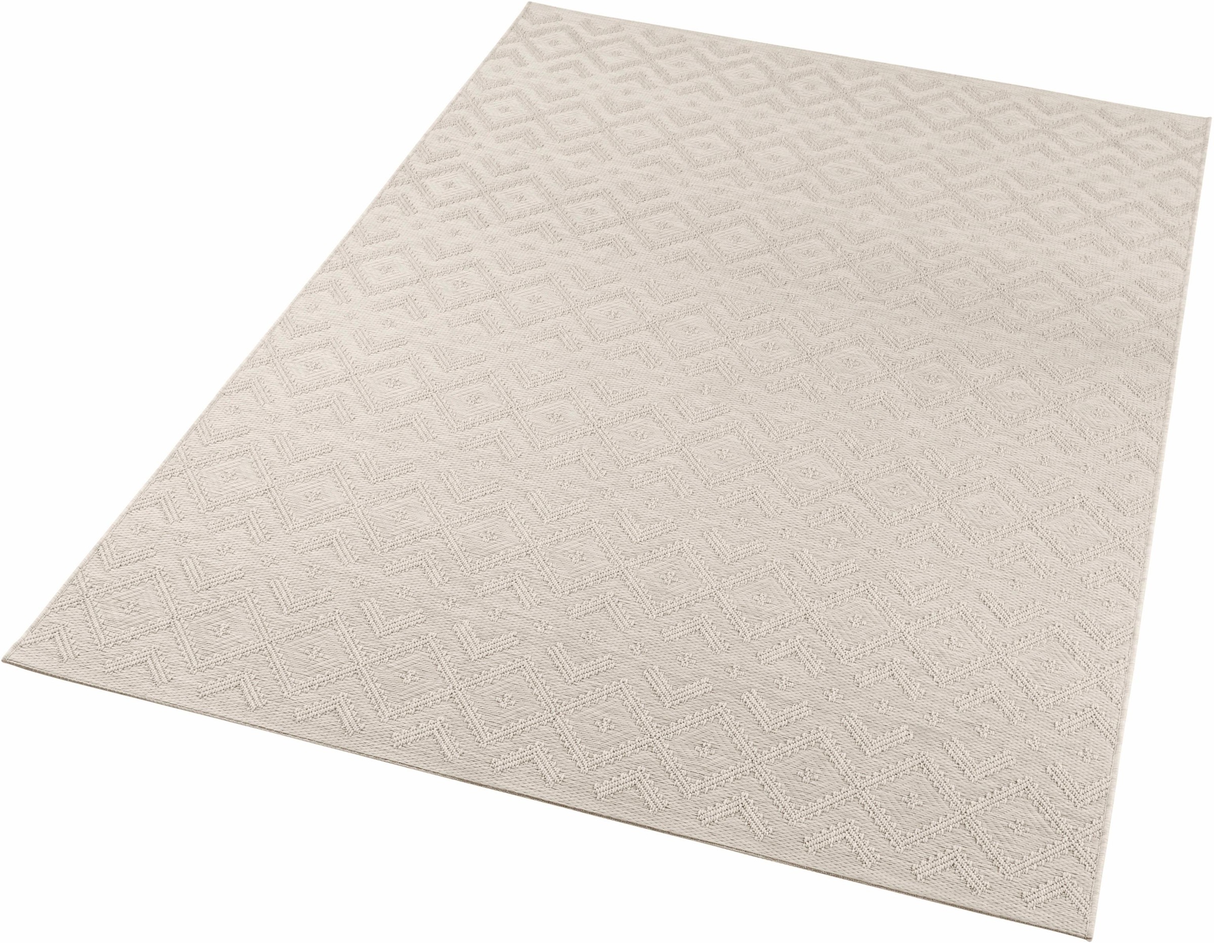 Image of Zala Living Teppich »Alley«, rechteckig, 4 mm Höhe, Flachgewebe In und Outdoor geeignet, Hoch-Tief-Struktur, Makramee Optik, Balkon, Terrasse, Wohnzimmer, Robust, Pflegeleicht bei Ackermann Versand Schweiz