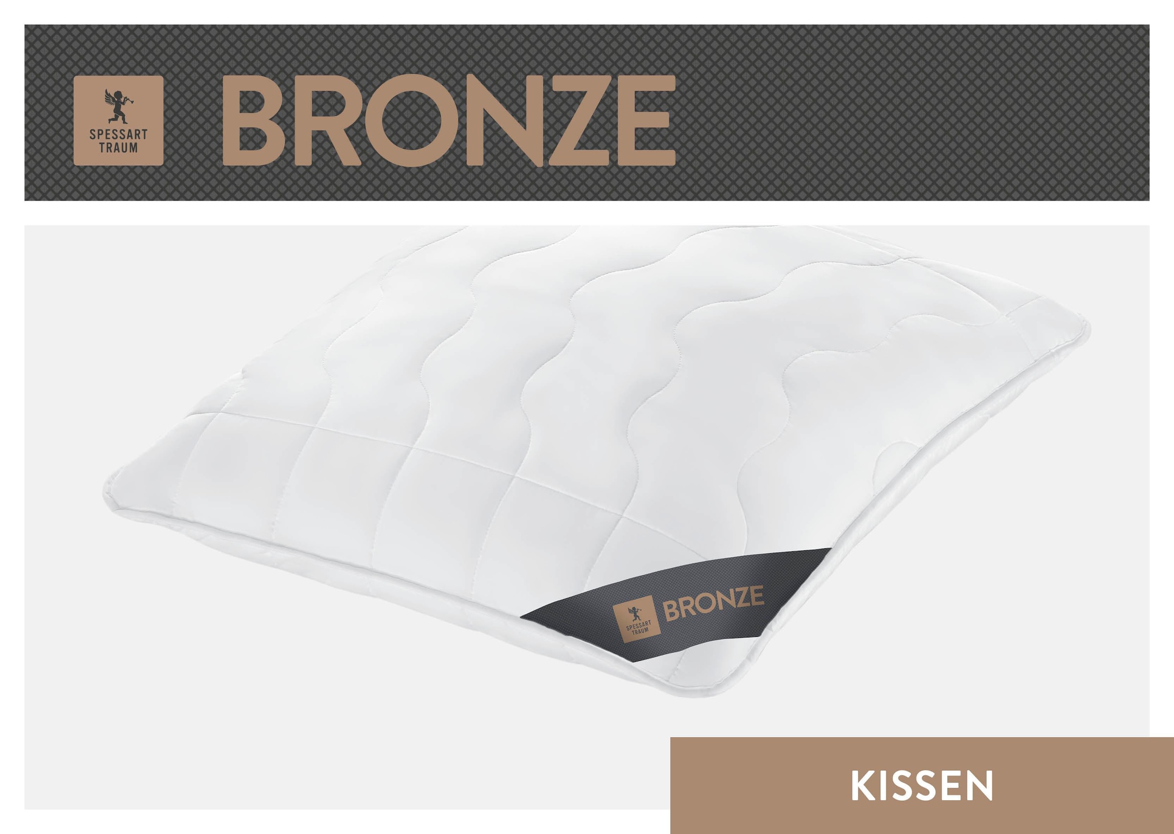 SPESSARTTRAUM Baumwollkissen »Bronze« 1 Stk. tlg. hergestellt in Deutschland, allergikerfreundlich