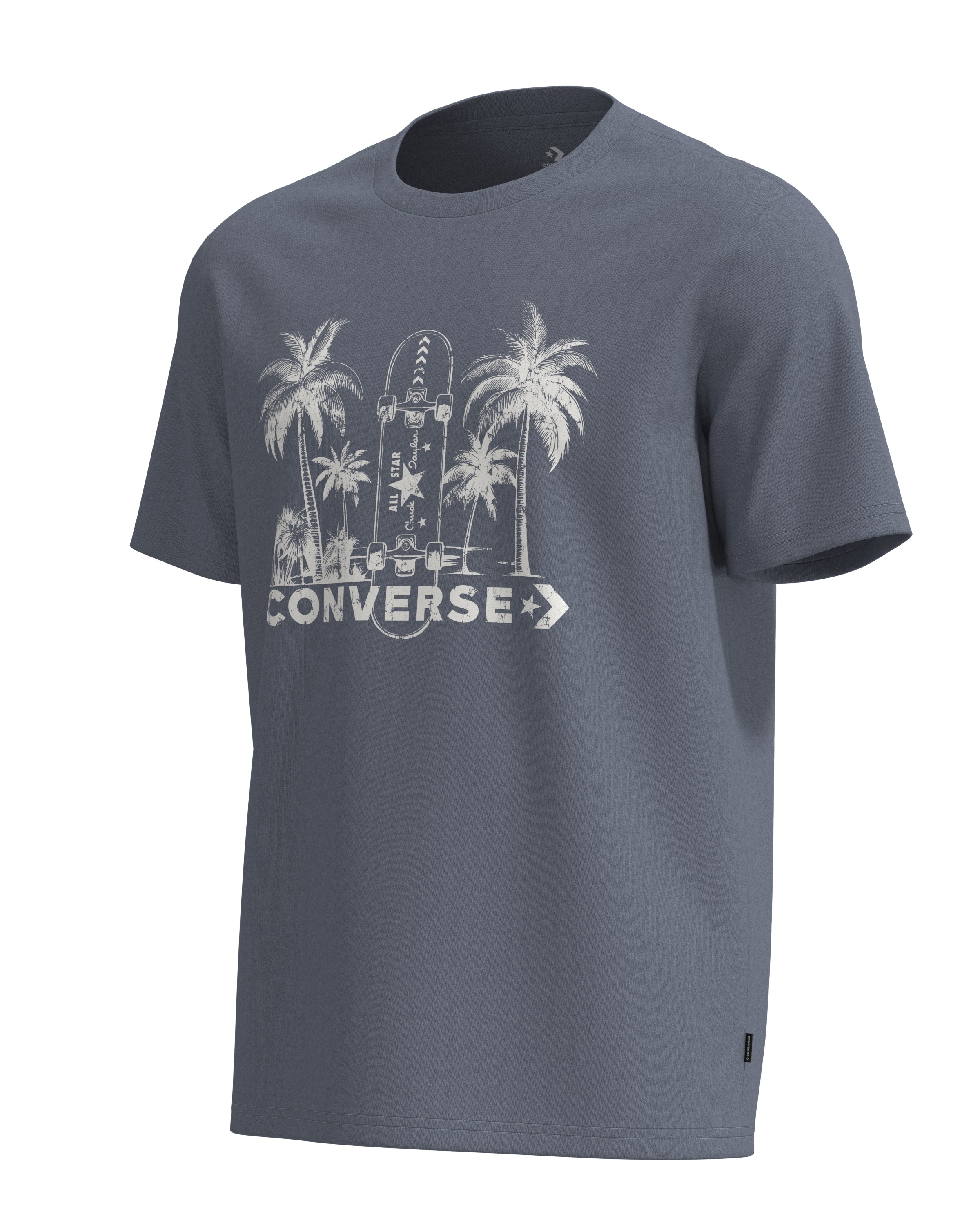 Converse T-shirt Manches courtes, pour adultes, tailles S à XXL, en coton