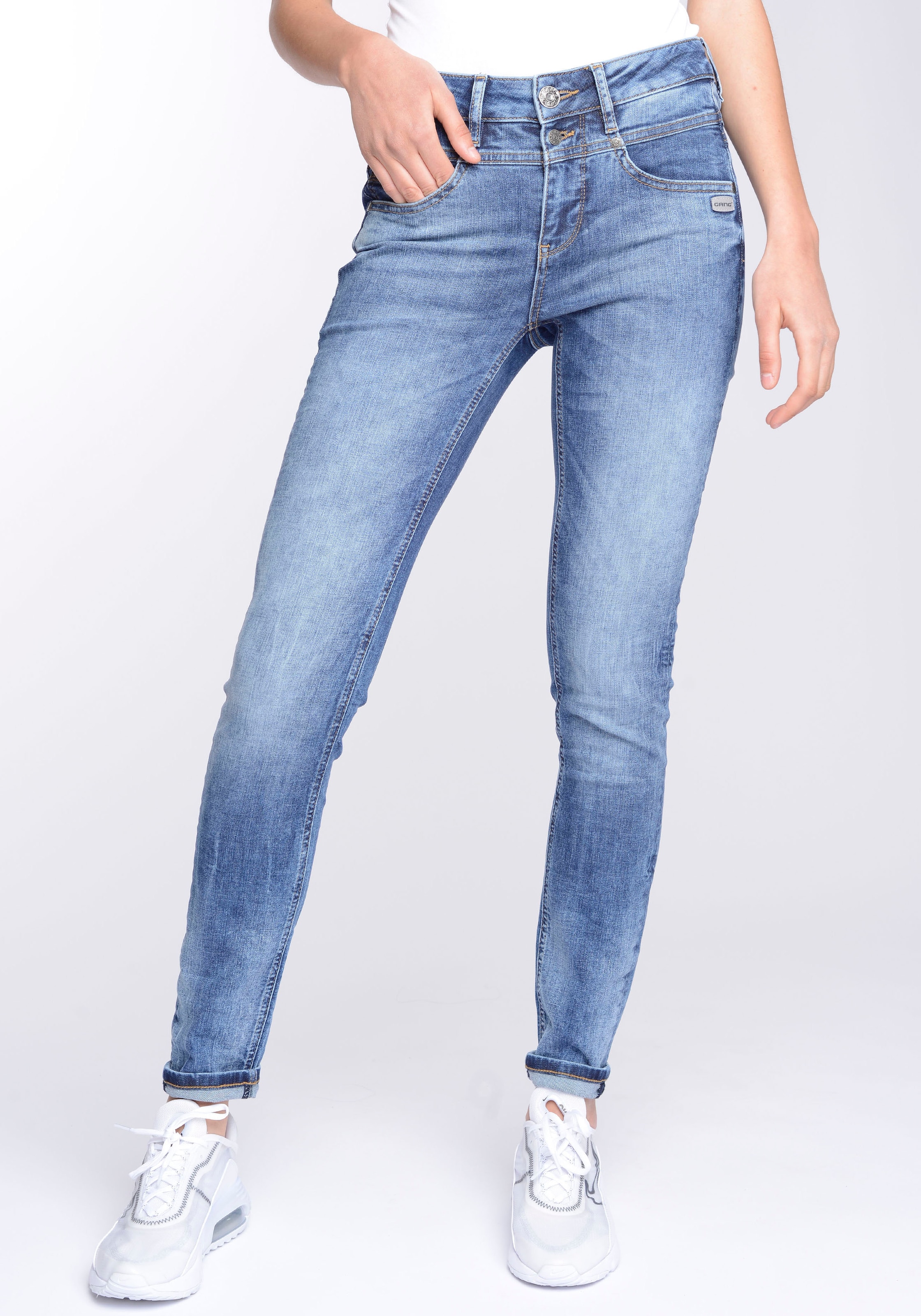 ♕ GANG Skinny-fit-Jeans versandkostenfrei und »94MORA«, mit vorne auf Passe 3-Knopf-Verschluss