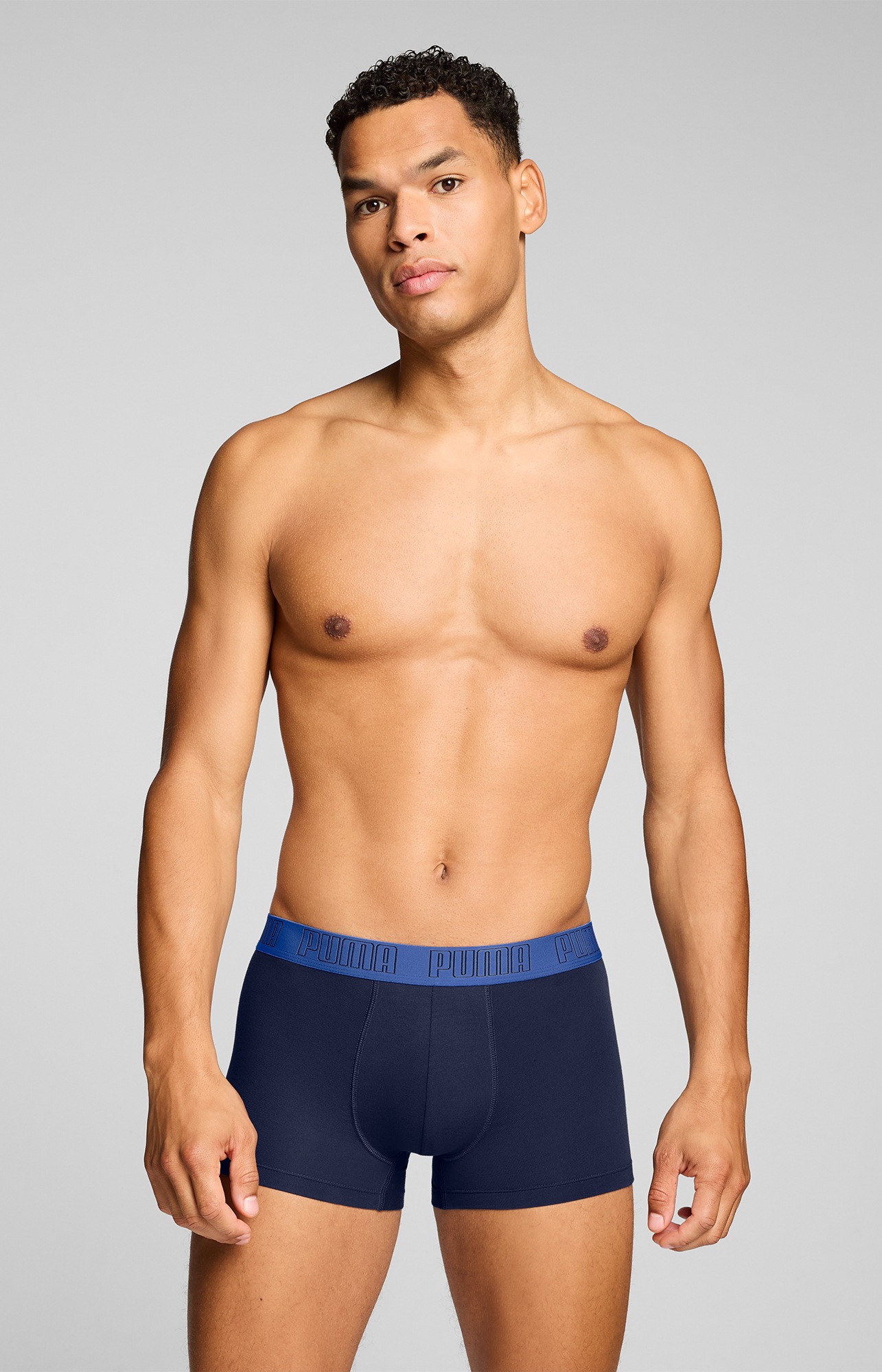 PUMA Tronc »PUMA MEN EVERYDAY TRUNKS 2P« Paquet,  avec ceinture tissée contrastée