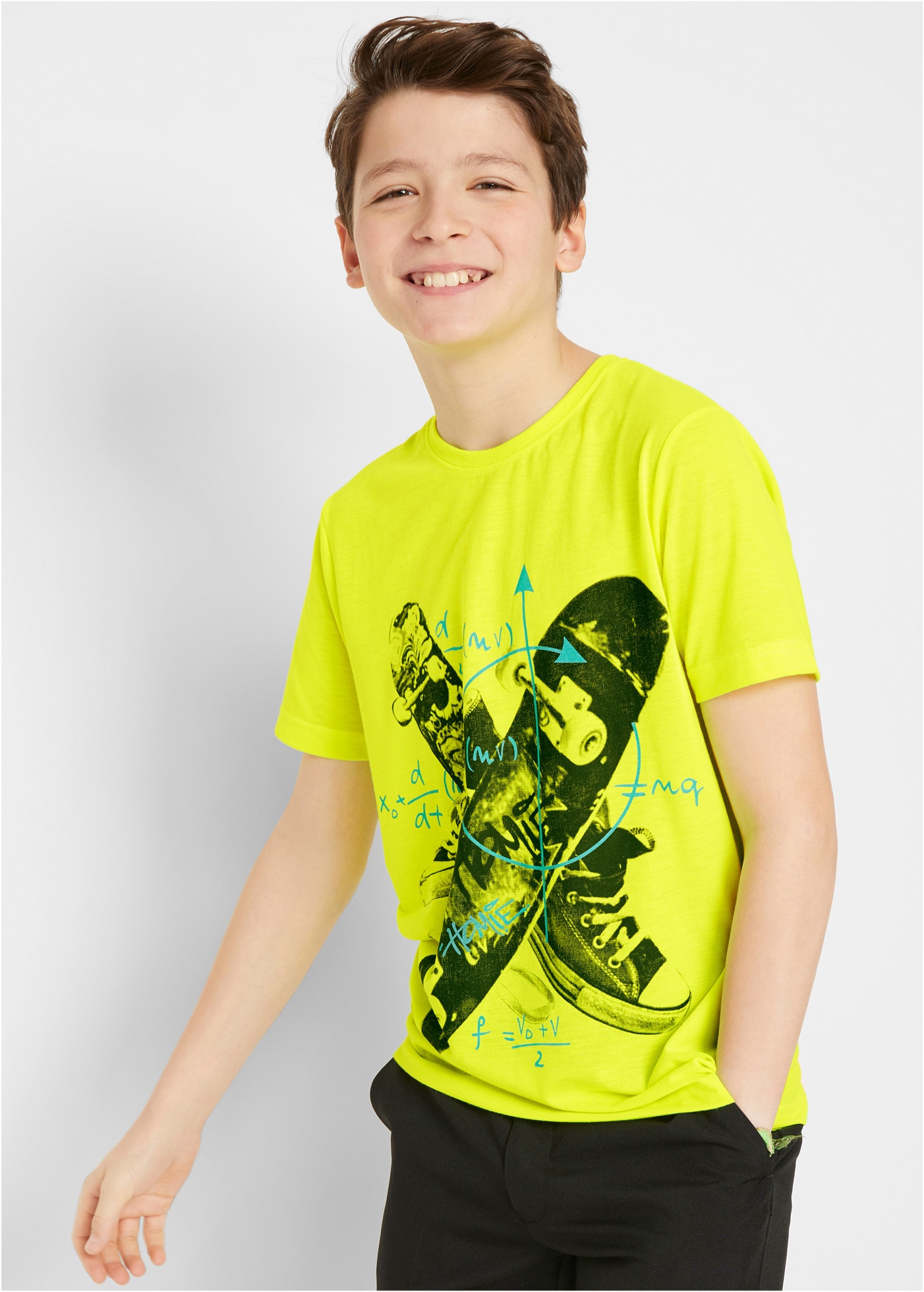 Image of bonprix T-Shirt Regular Fit, Kurzarm, Rundhalsausschnitt, mit Frontdruck