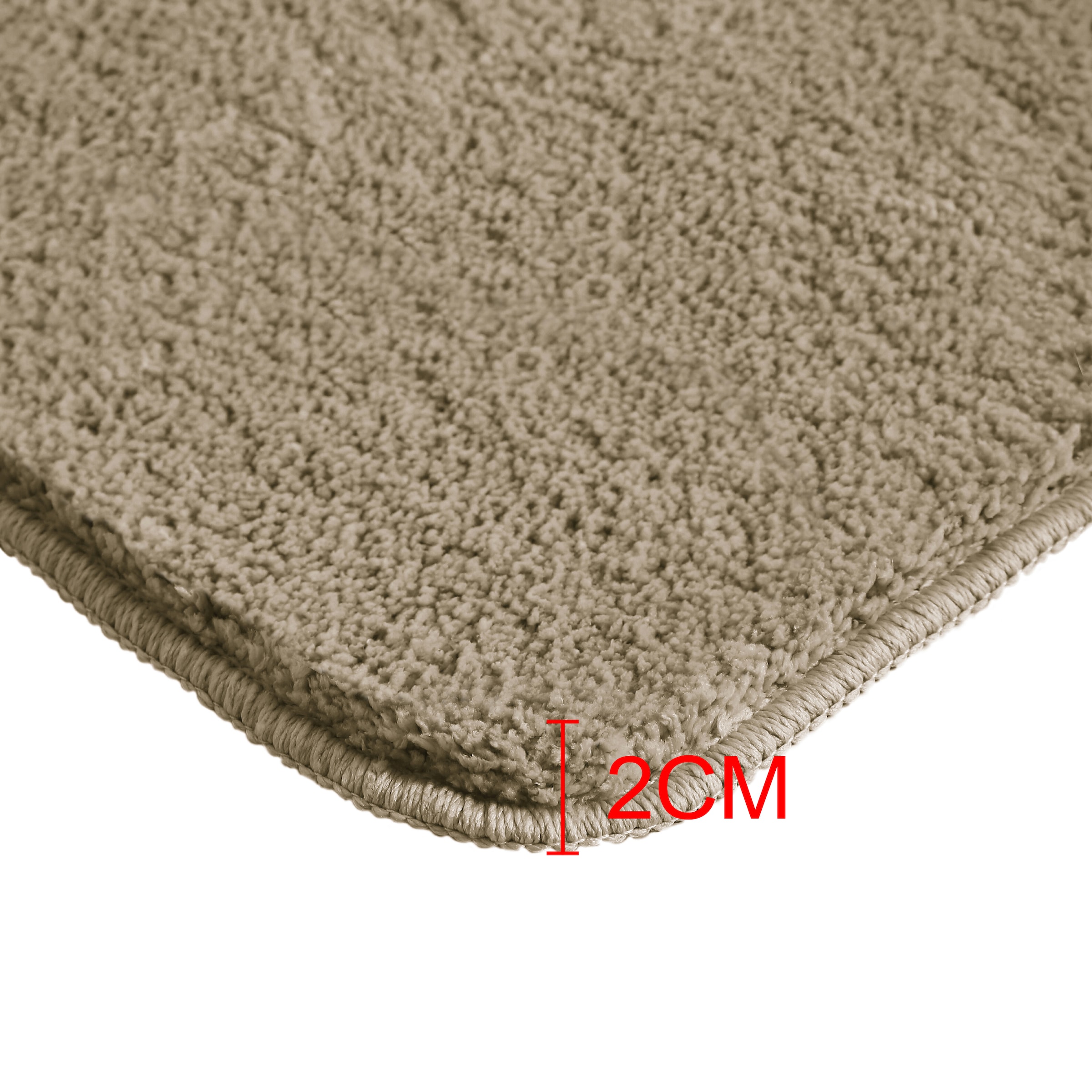 GOODproduct Tapis de bain »Inga, Badezimmer Teppich, Badvorleger« Höhe 20 mm revêtement antidérapant Résistant | Séchage rapide | compatible chauffage au sol Tapis de bain uni, doux, disponible en demi-cercle et rectangulaire